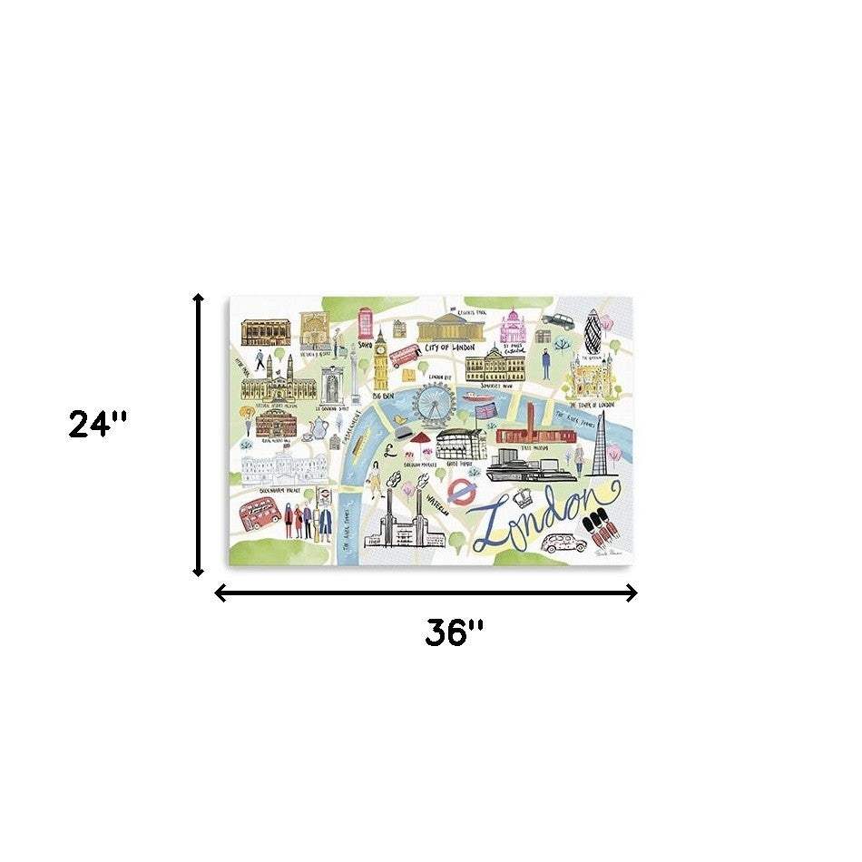 Fun Illustrated London Map Unframed Print Wall Art - Image 5