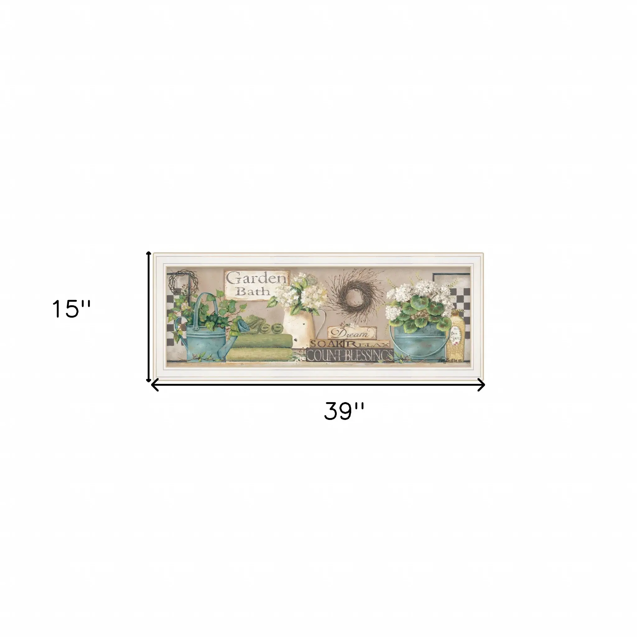 Garden Bath 1 White Framed Print Bathroom Wall Art - Image 6
