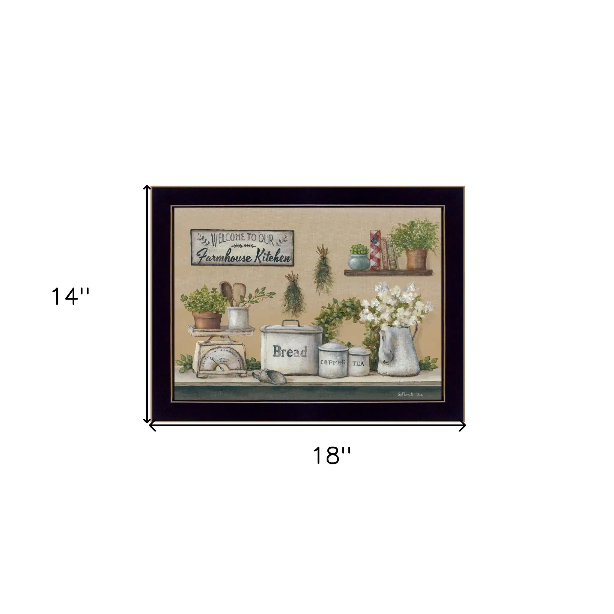Garden Farmhouse Kitchen Black Framed Print Kitchen Wall Art - Image 5
