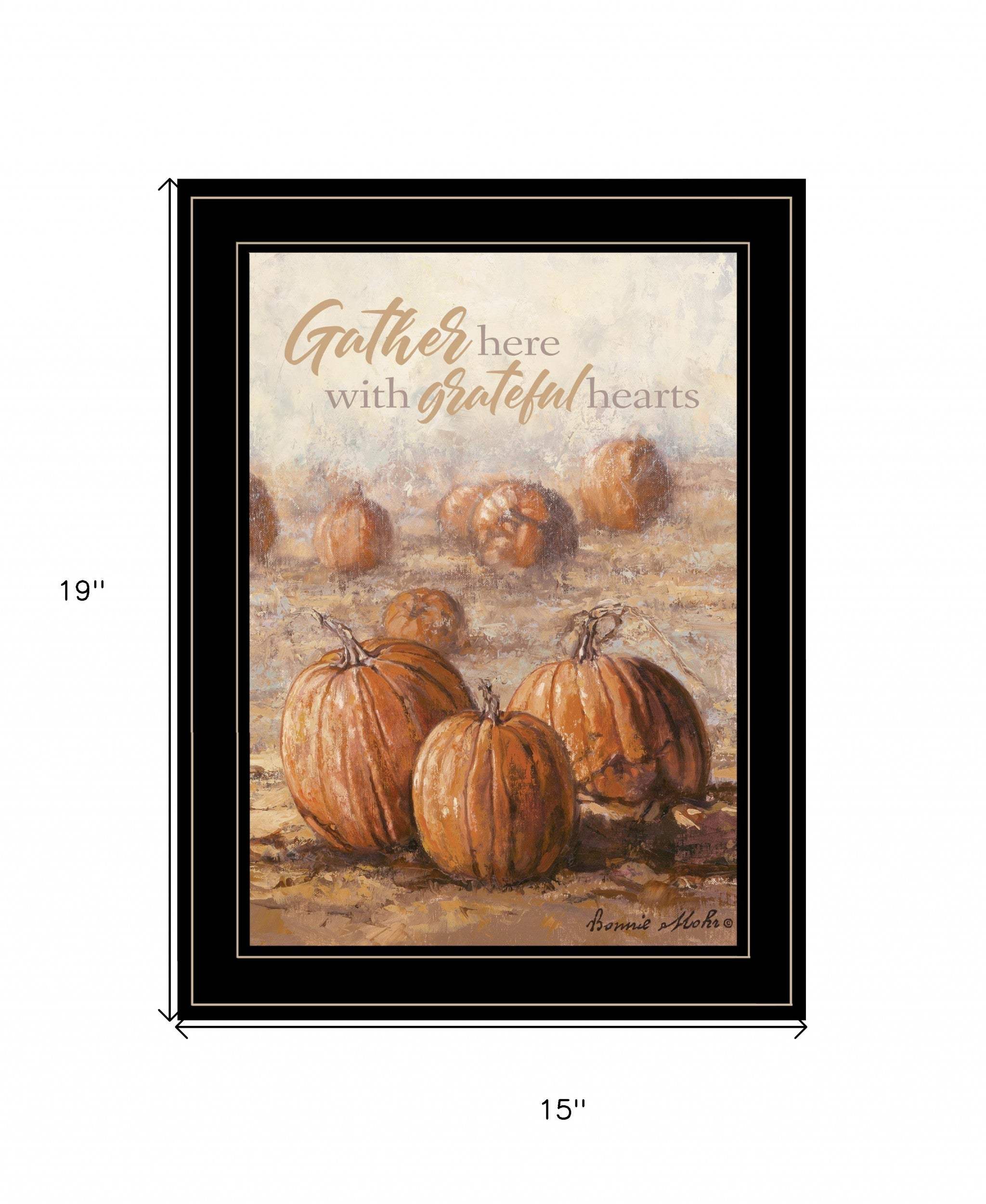Gather Here with Grateful Hearts 2 Black Framed Print Wall Art - Image 5