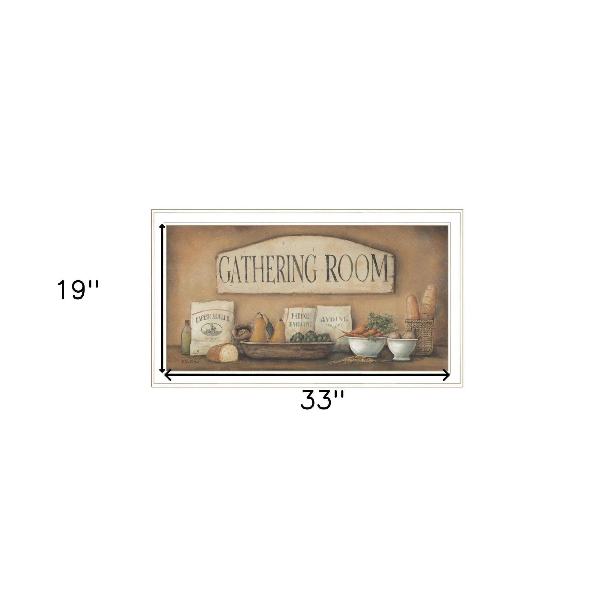Gathering Room 1 White Framed Print Kitchen Wall Art - Image 5