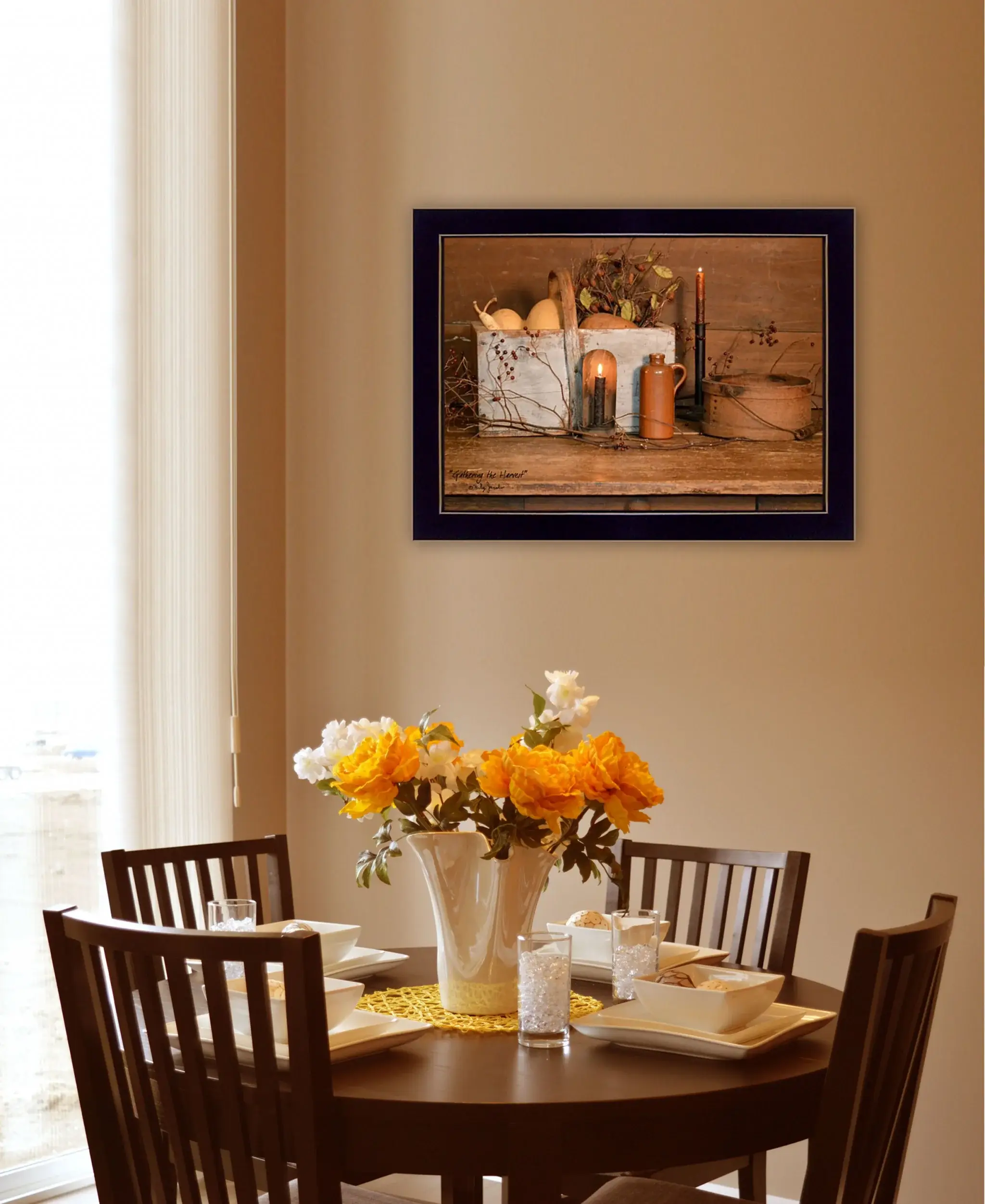 Gathering The Harvest 1 Black Framed Print Kitchen Wall Art - Image 4