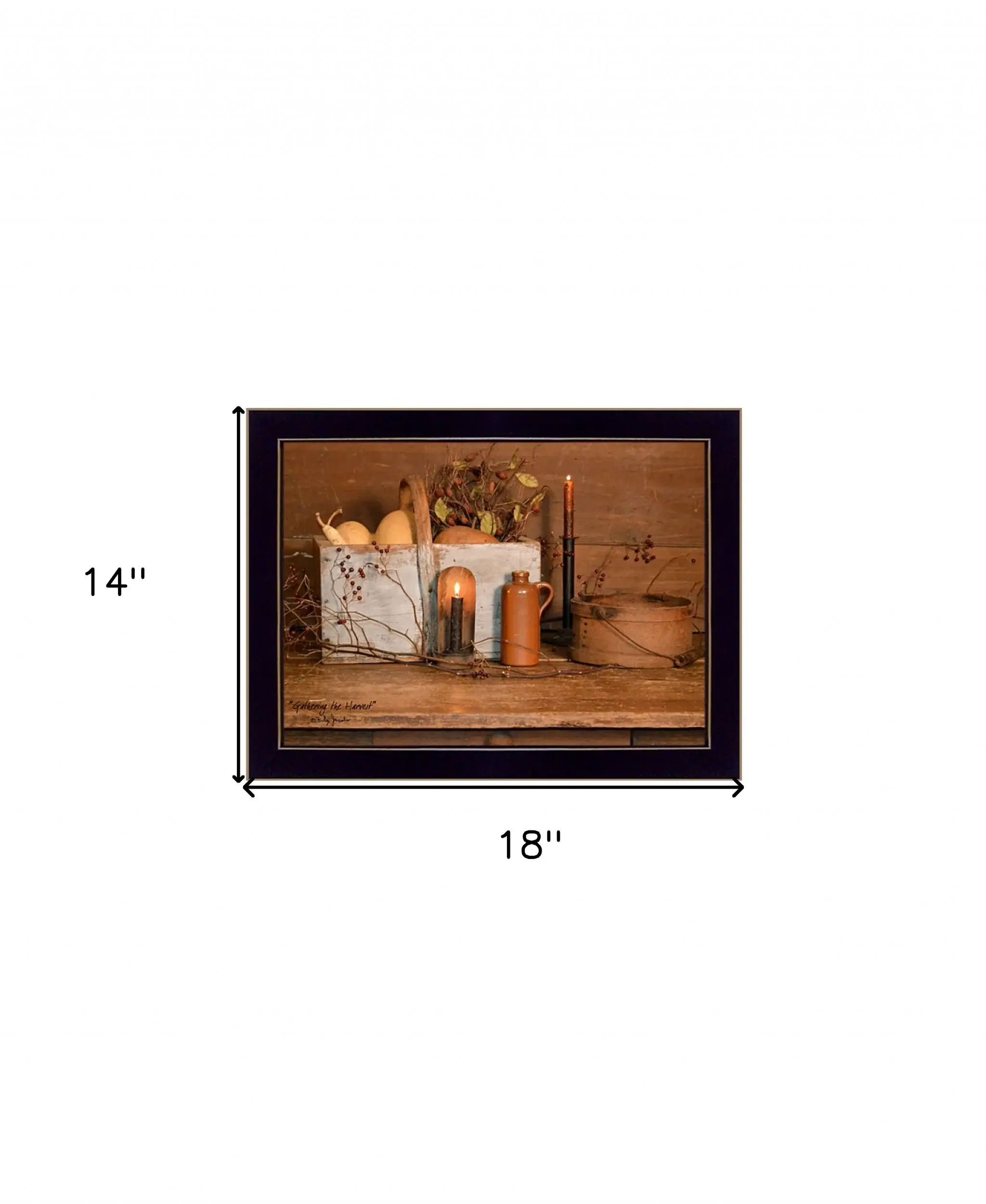 Gathering The Harvest 1 Black Framed Print Kitchen Wall Art - Image 5