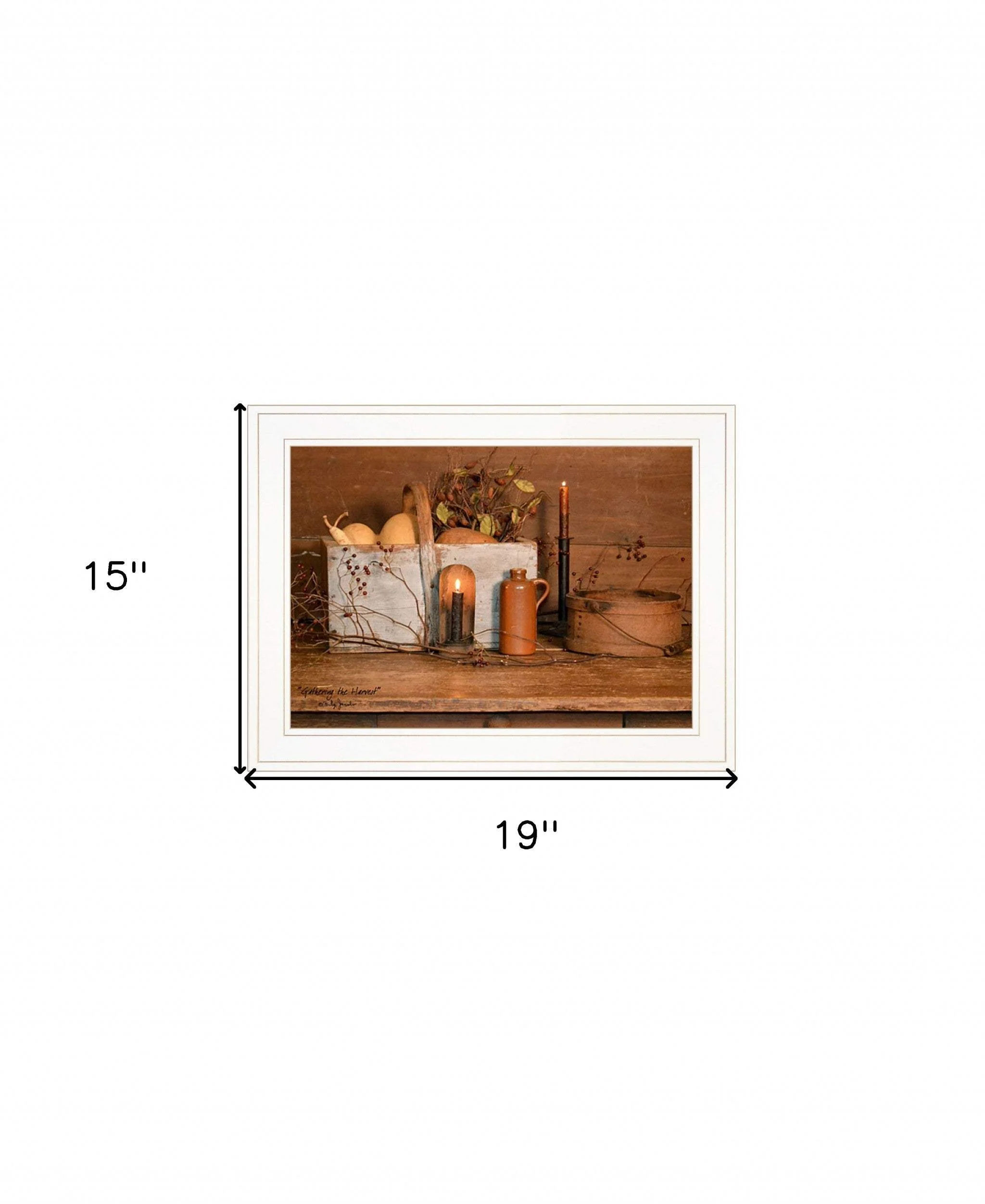 Gathering The Harvest 2 White Framed Print Kitchen Wall Art - Image 5