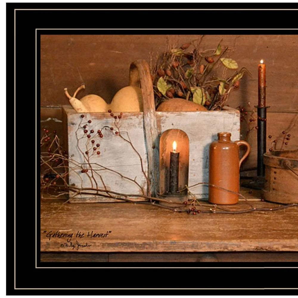 Gathering The Harvest 3 Black Framed Print Kitchen Wall Art - Image 4