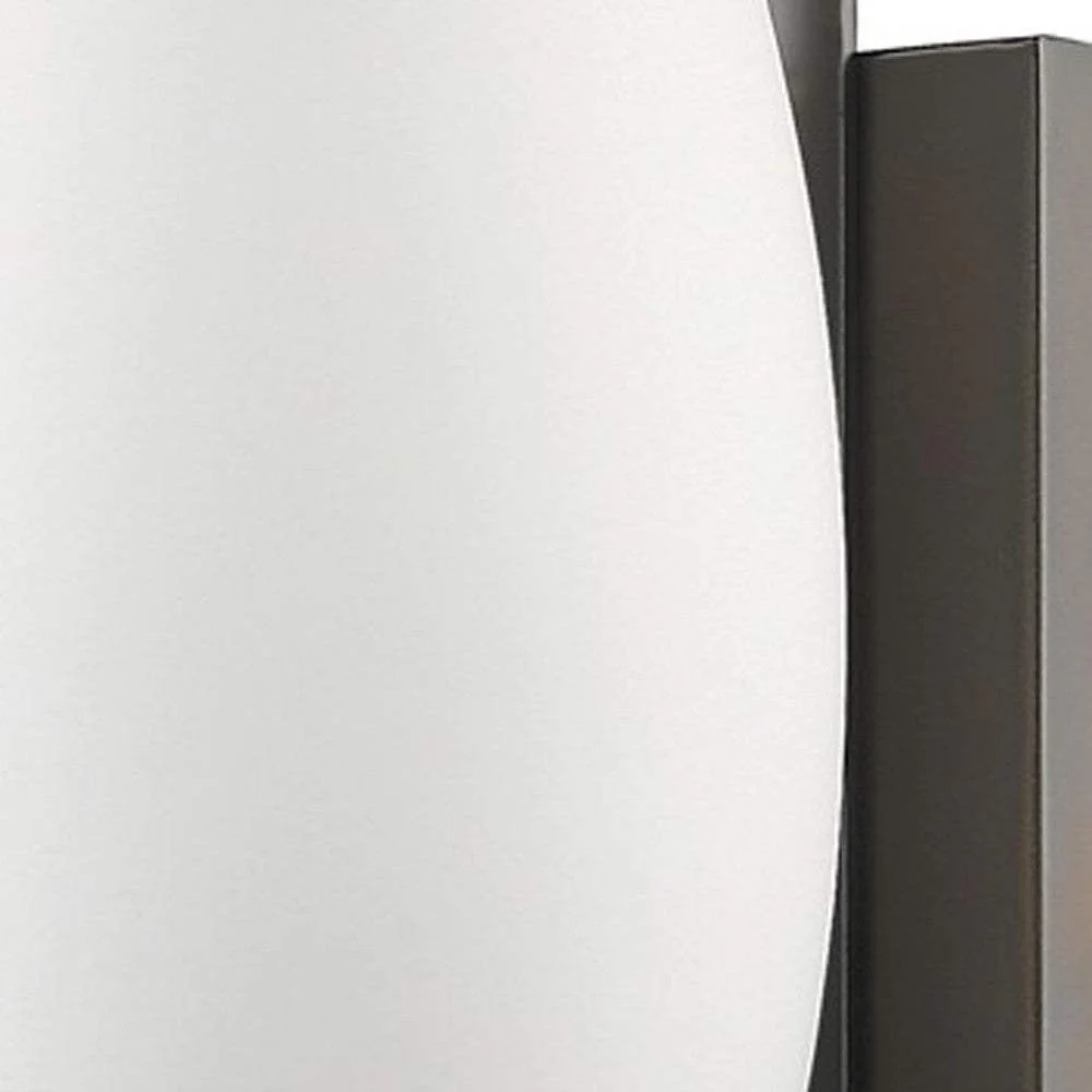 Geometric Bronze Wall Sconce with Frosted Glass Shade - Image 4