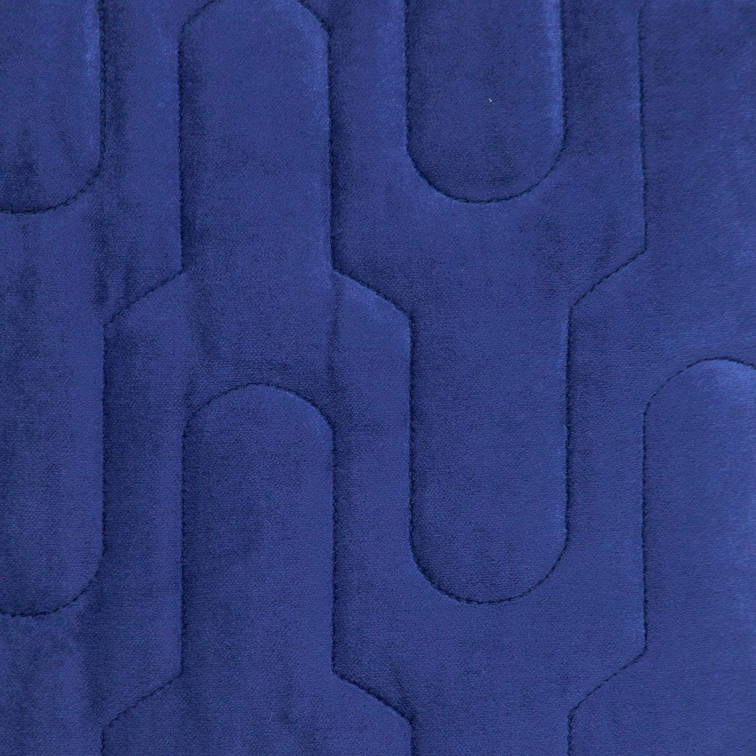 Geometric Lush Quilted Blue Throw Pillow - Image 8