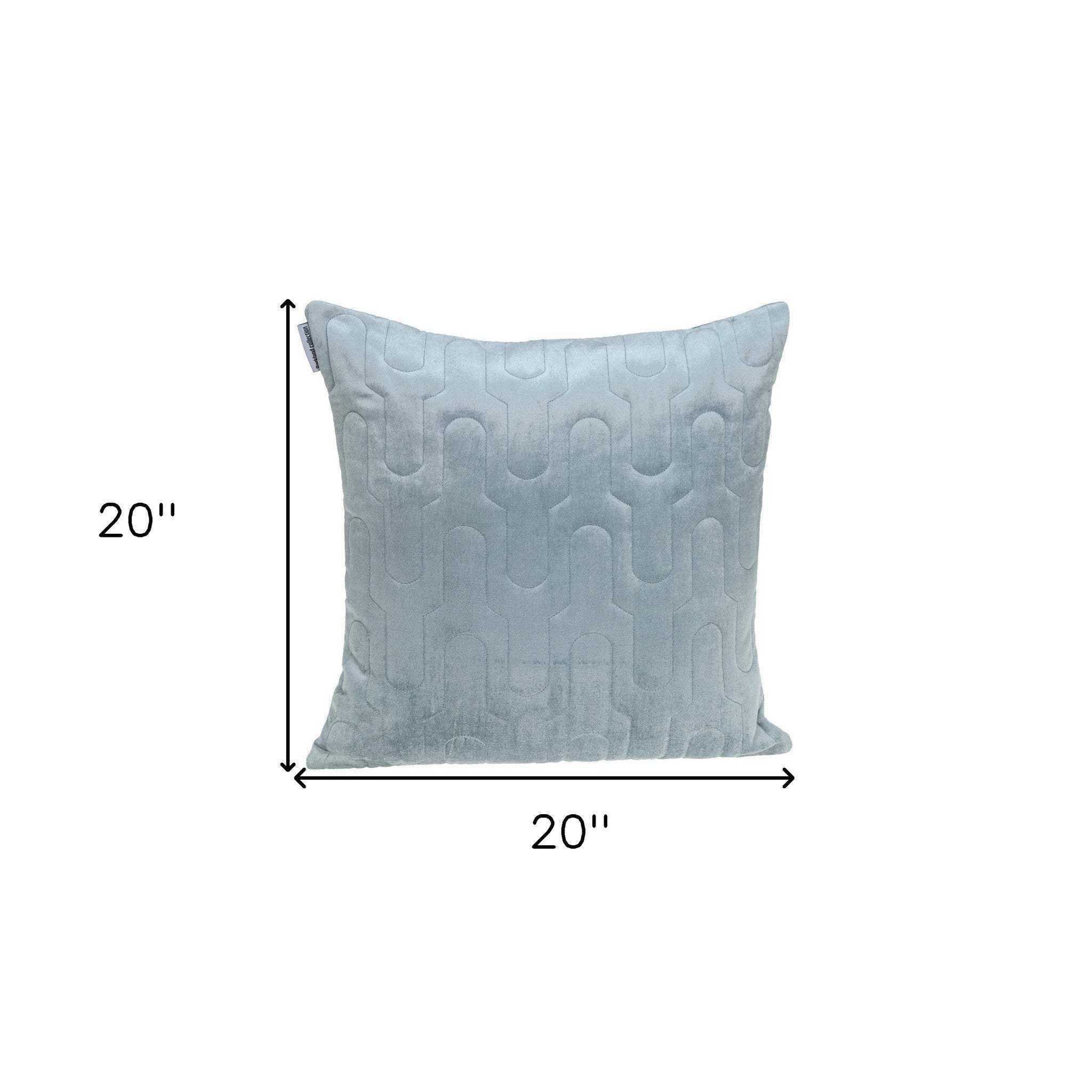 Geometric Lush Quilted Metallic Gray Throw Pillow - Image 7