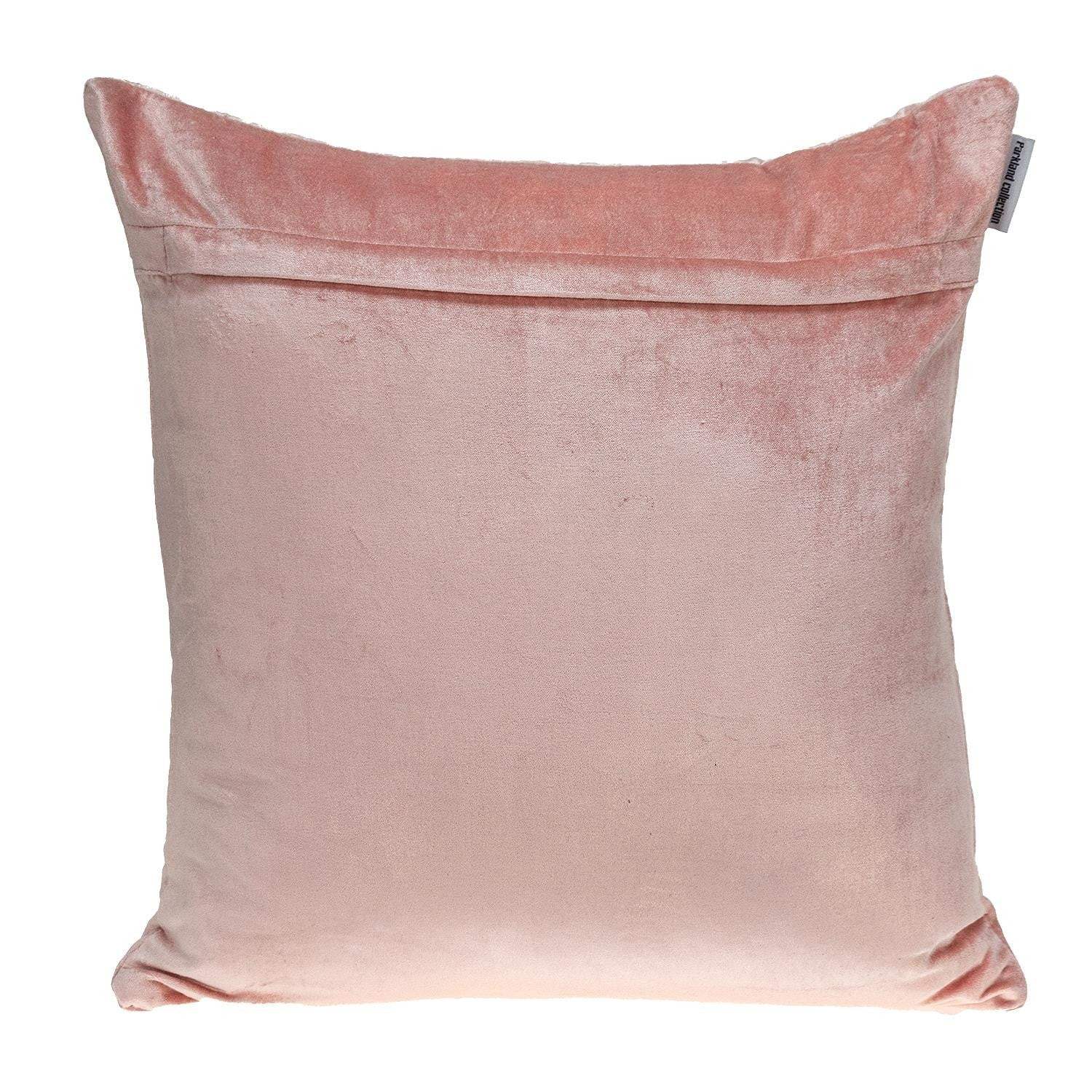 Geometric Lush Quilted Metallic Pink Throw Pillow - Image 3