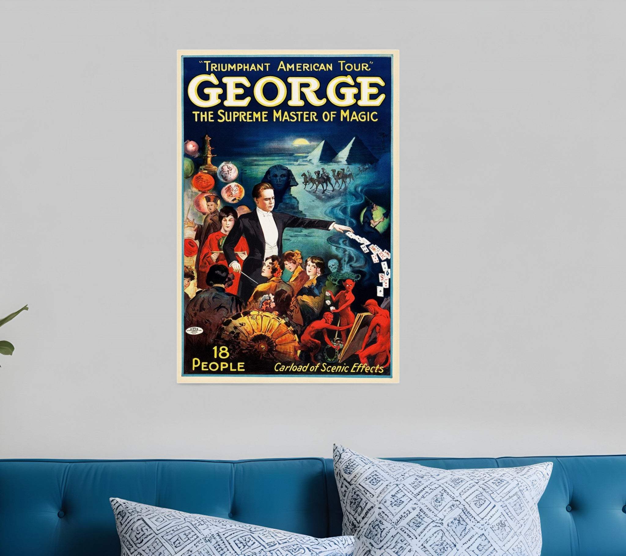 George The Supreme Master Vintage Magic Unframed Print Wall Art - Image 2