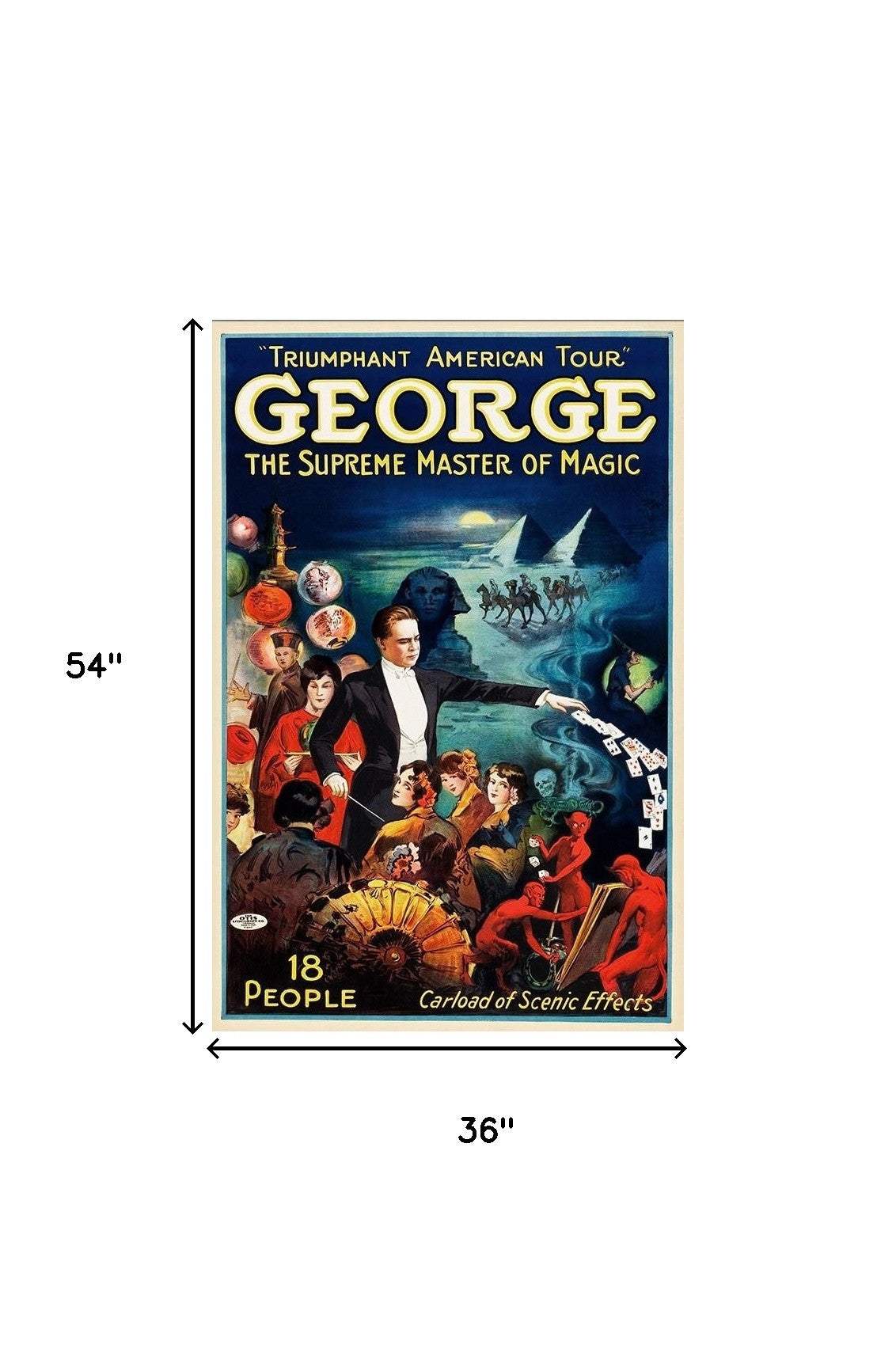 George The Supreme Master Vintage Magic Unframed Print Wall Art - Image 7