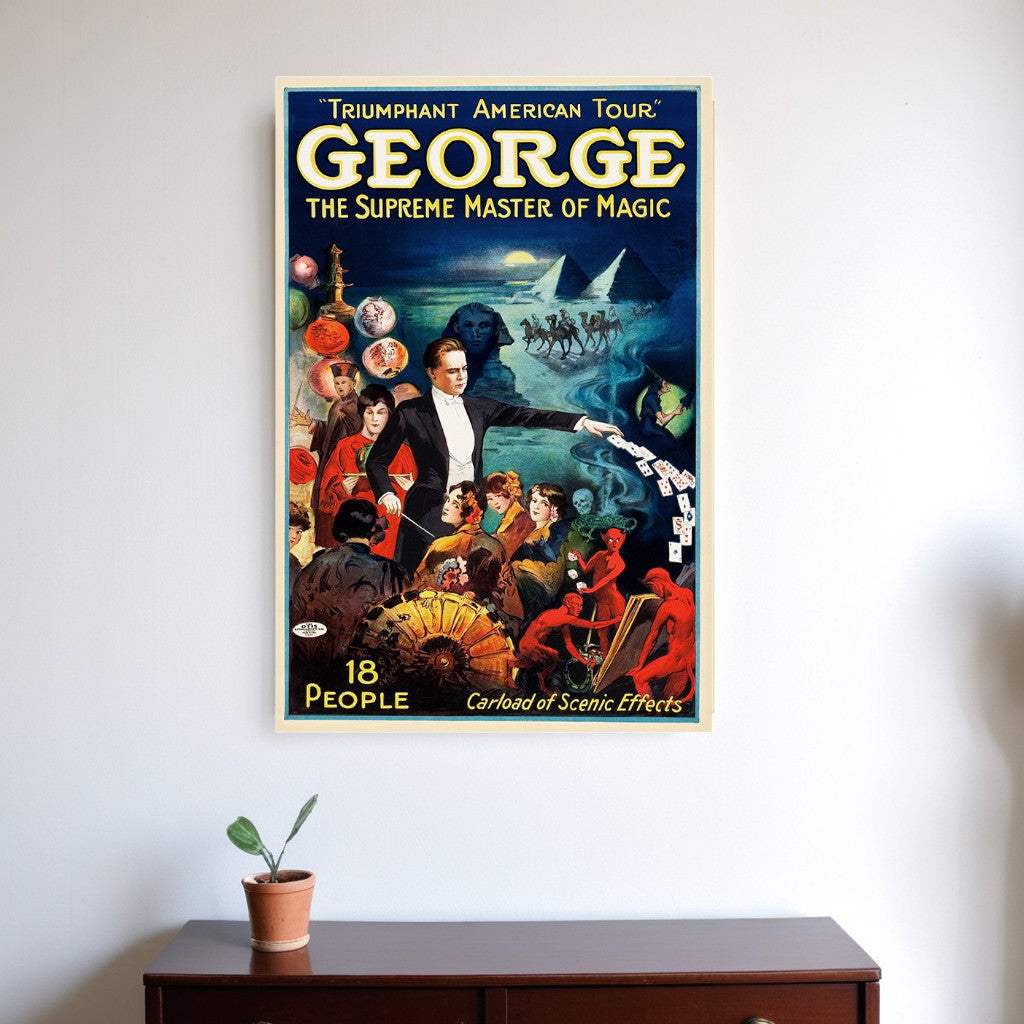 George The Supreme Master Vintage Magic Unframed Print Wall Art - Image 2