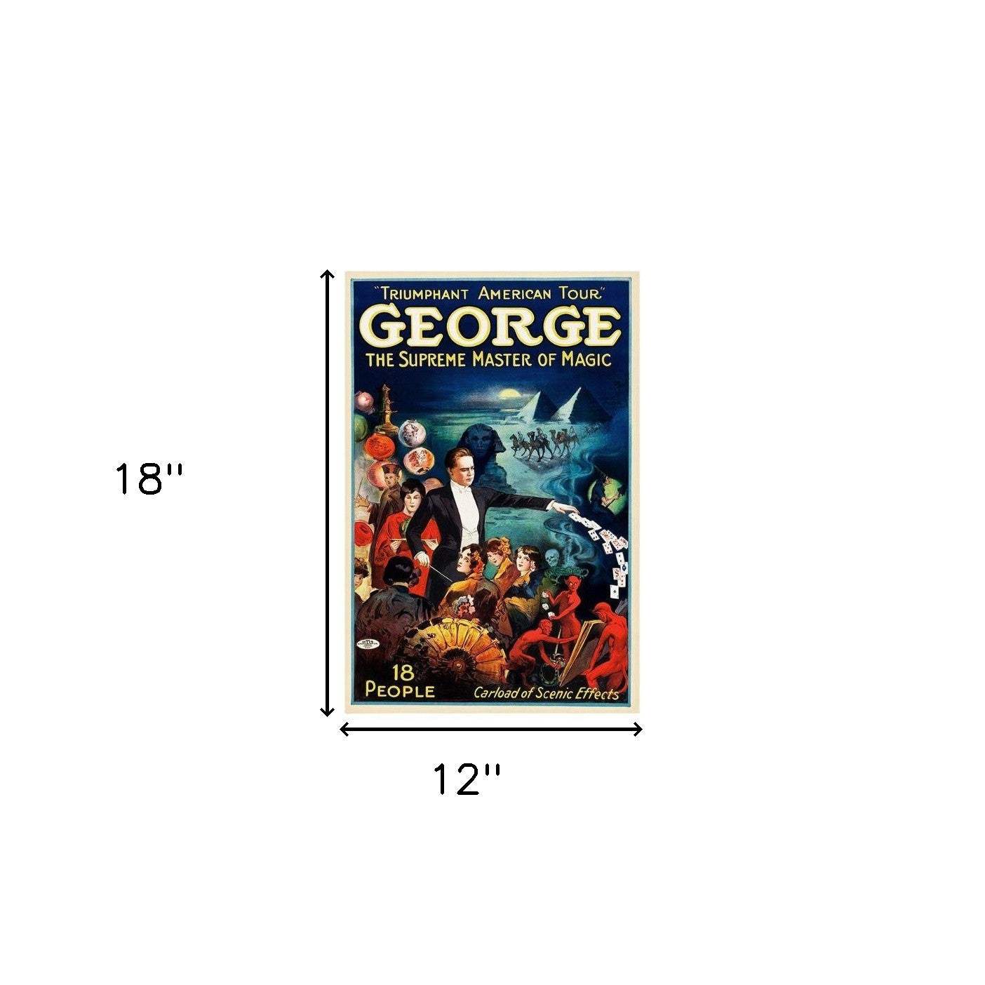 George The Supreme Master Vintage Magic Unframed Print Wall Art - Image 5