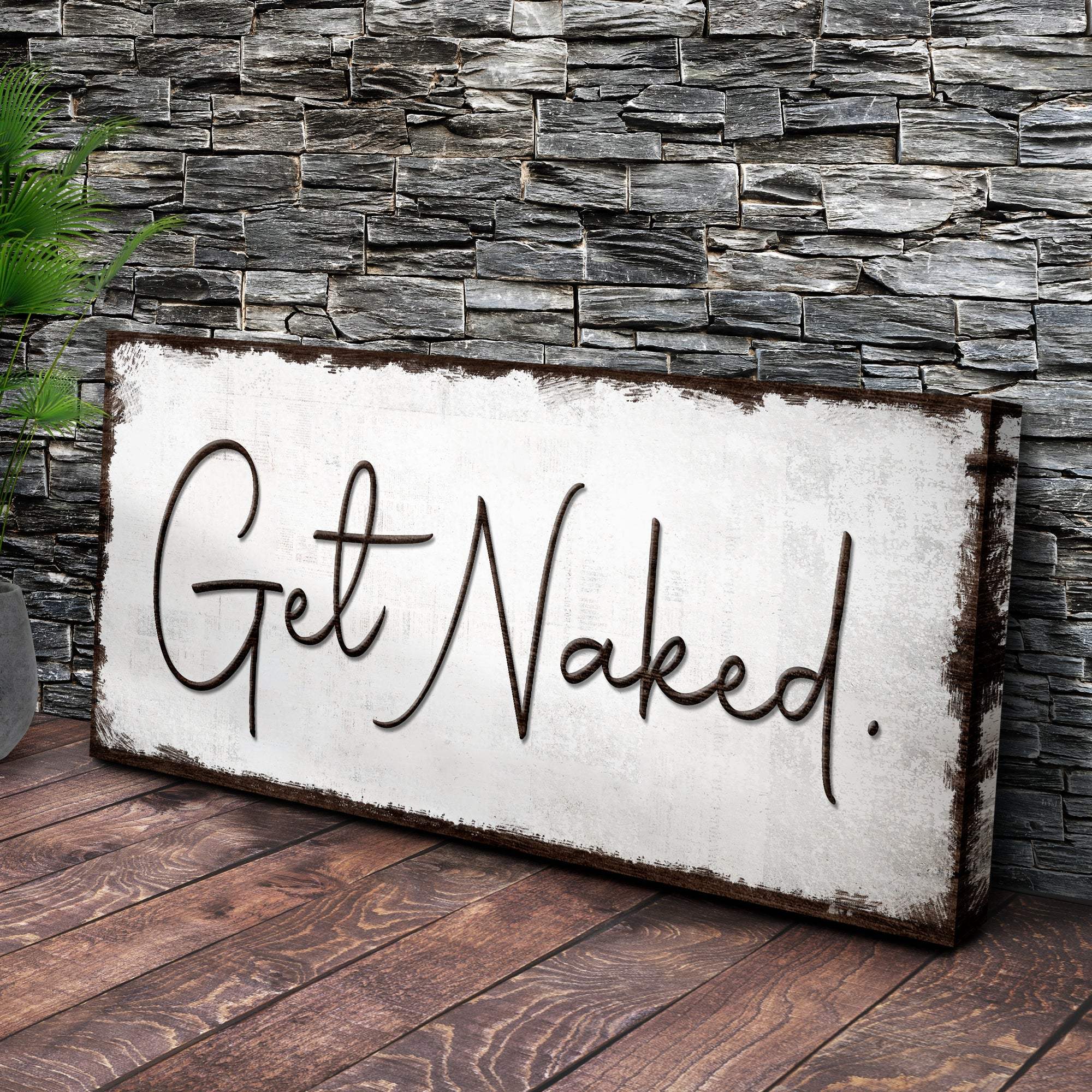 Get Naked Bathroom Sign - Image 3