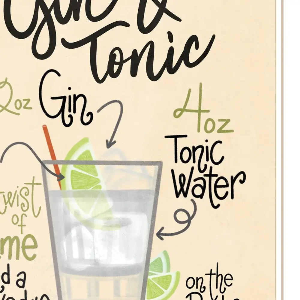 Gin and Tonic 2 White Framed Print Wall Art - Image 3