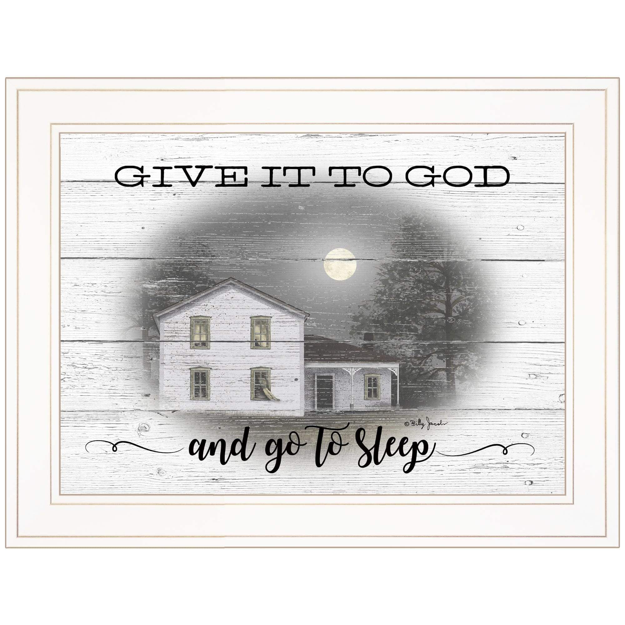 Give It To God White Framed Print Wall Art - Image 2