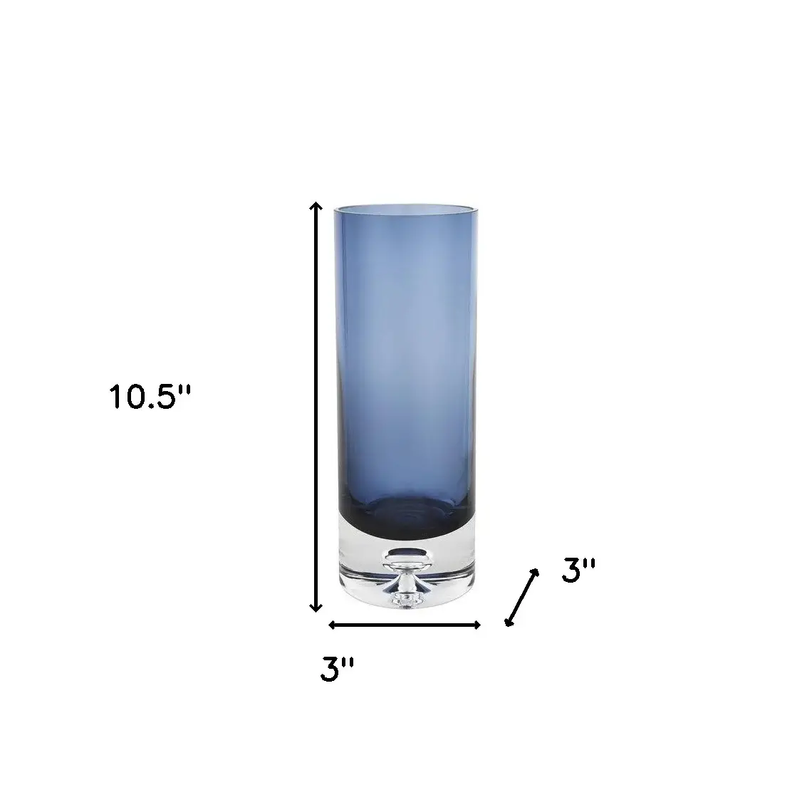 Glass Blue Ombre Cylinder Decorative Bottles - Image 4