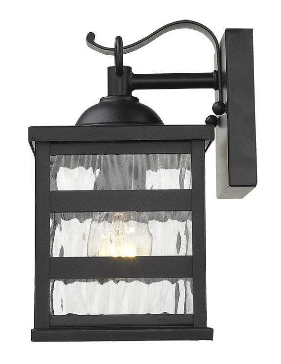 Glass panel Matte Black Outdoor Cage Light - Image 5