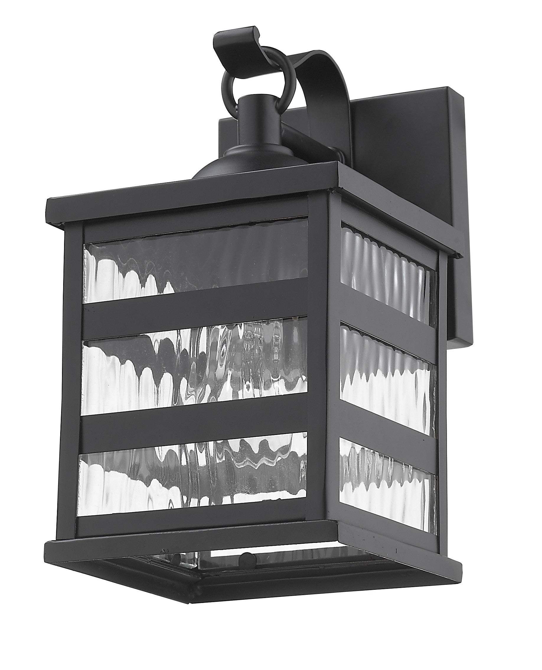 Glass panel Matte Black Outdoor Cage Light - Image 6
