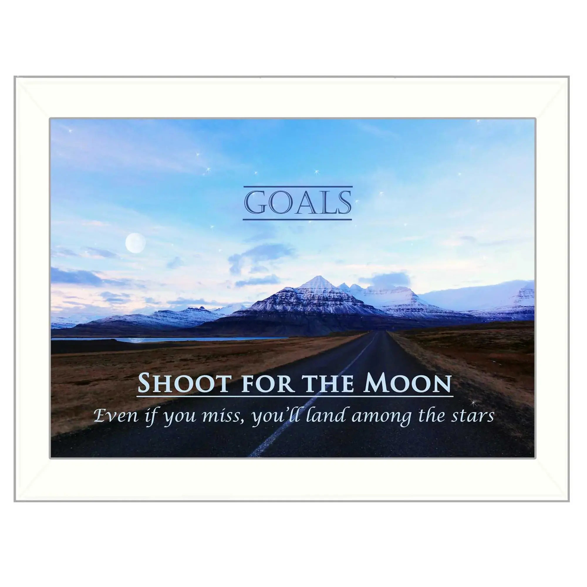 Goals 2 White Framed Print Wall Art - Image 2