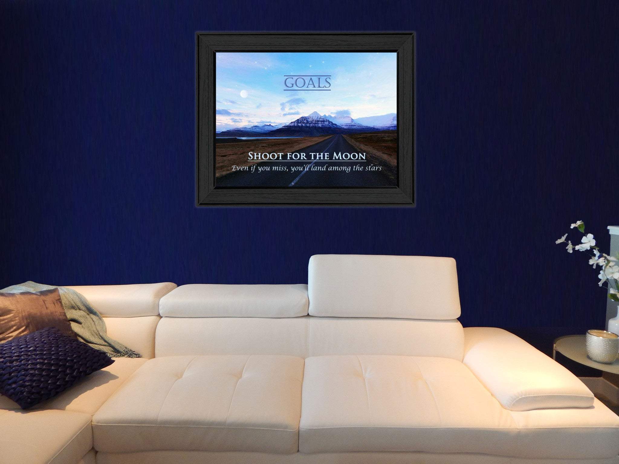 Goals 3 Black Framed Print Wall Art - Image 4