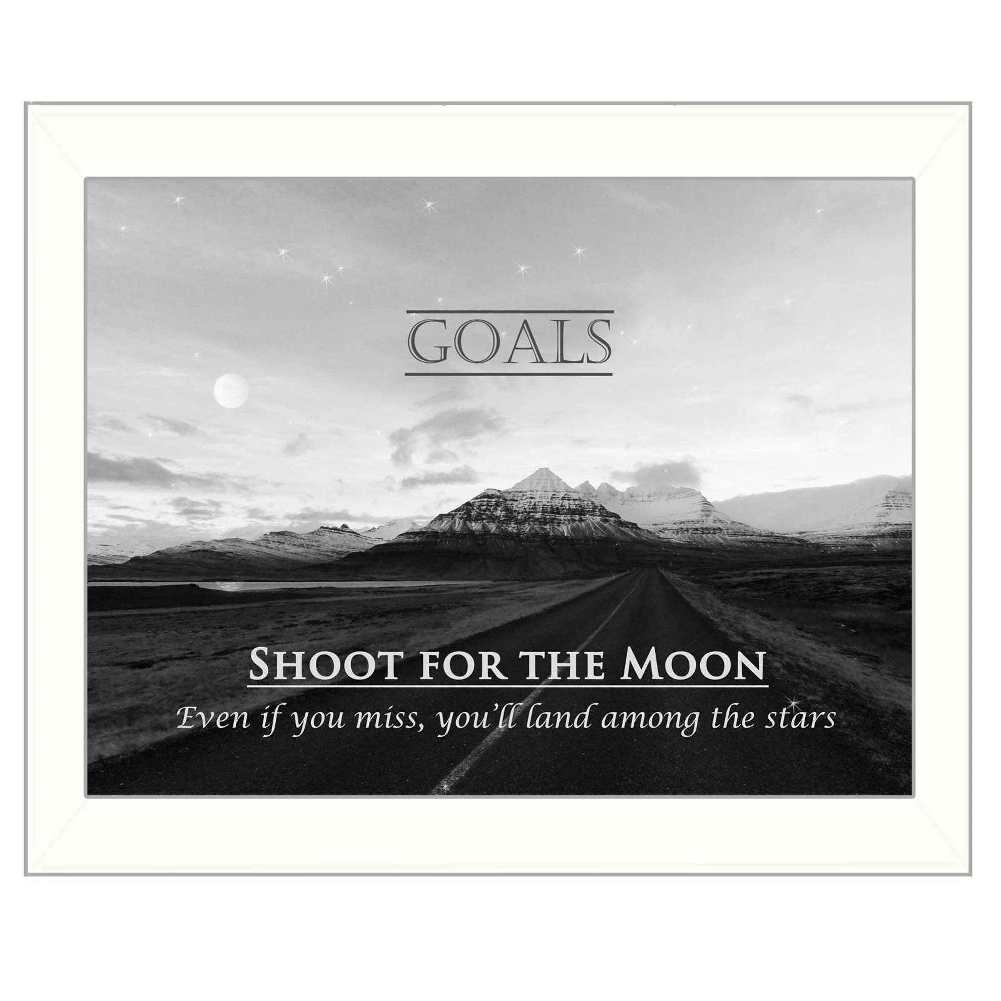 Goals 6 White Framed Print Wall Art - Image 2