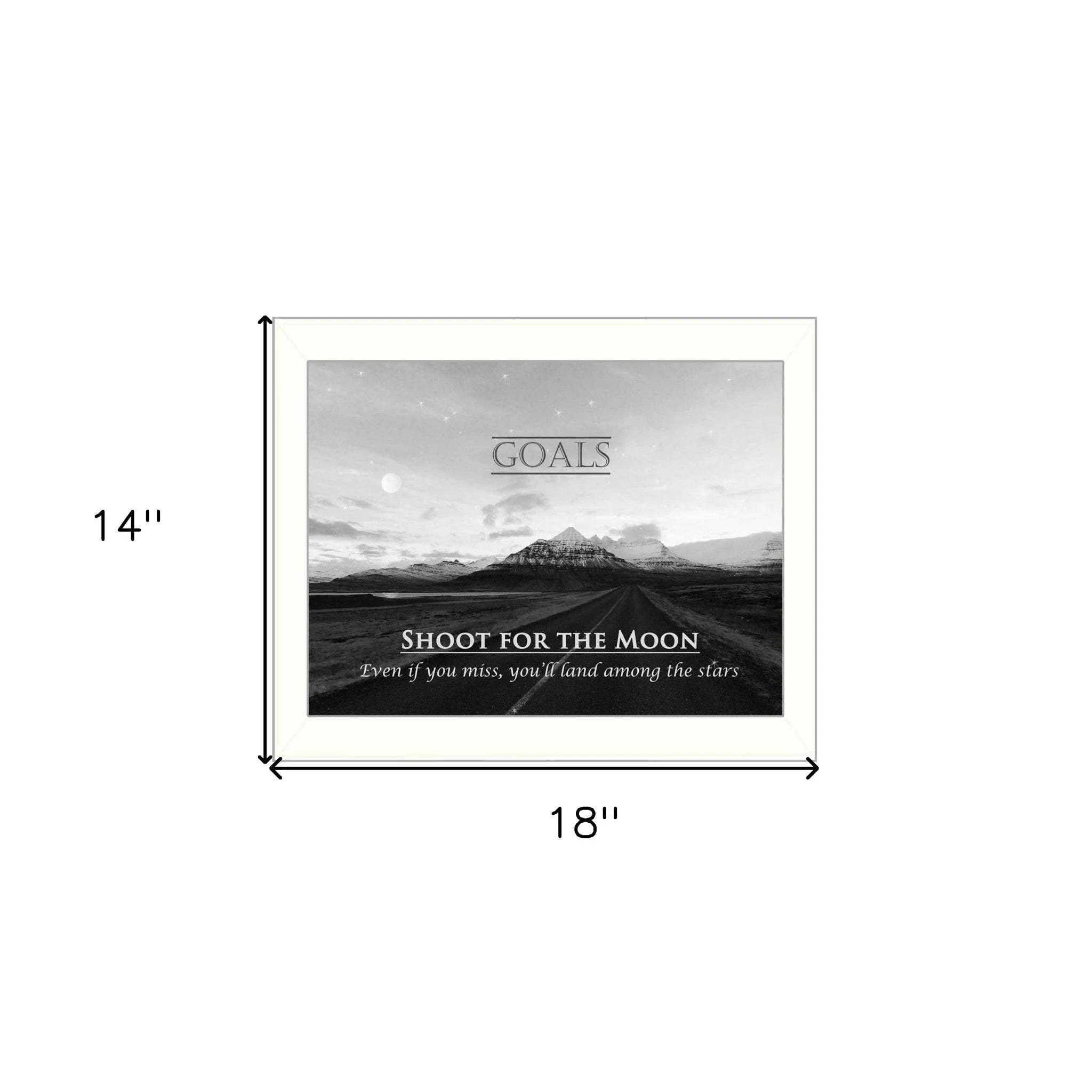 Goals 6 White Framed Print Wall Art - Image 4