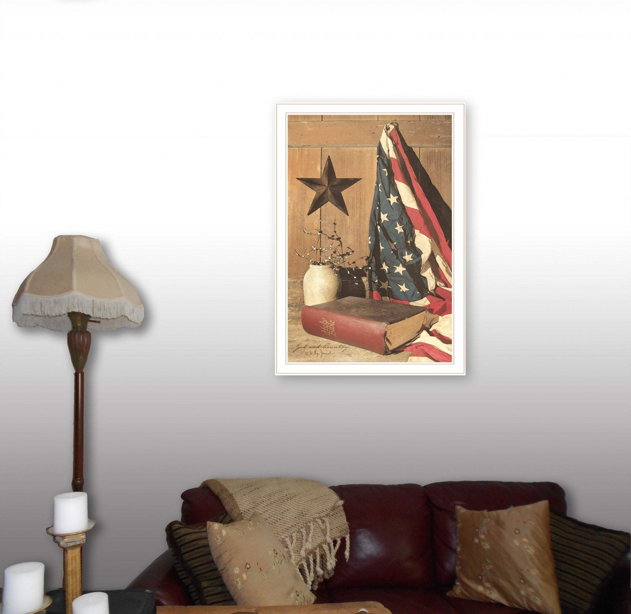 God and Country 7 White Framed Print Wall Art - Image 4