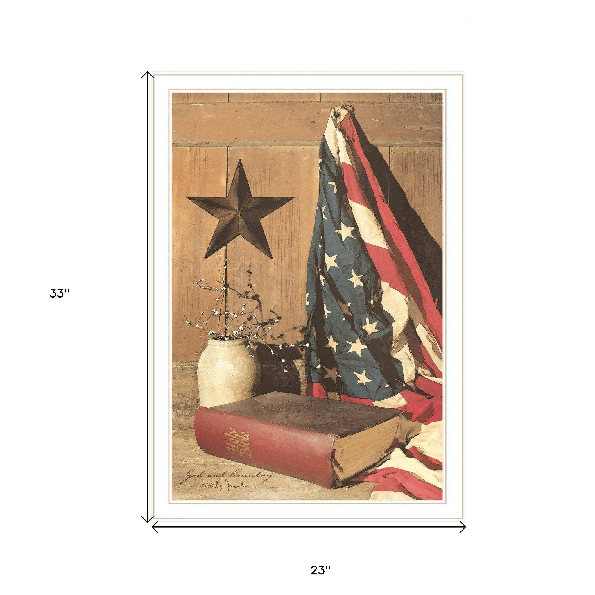 God and Country 7 White Framed Print Wall Art - Image 5