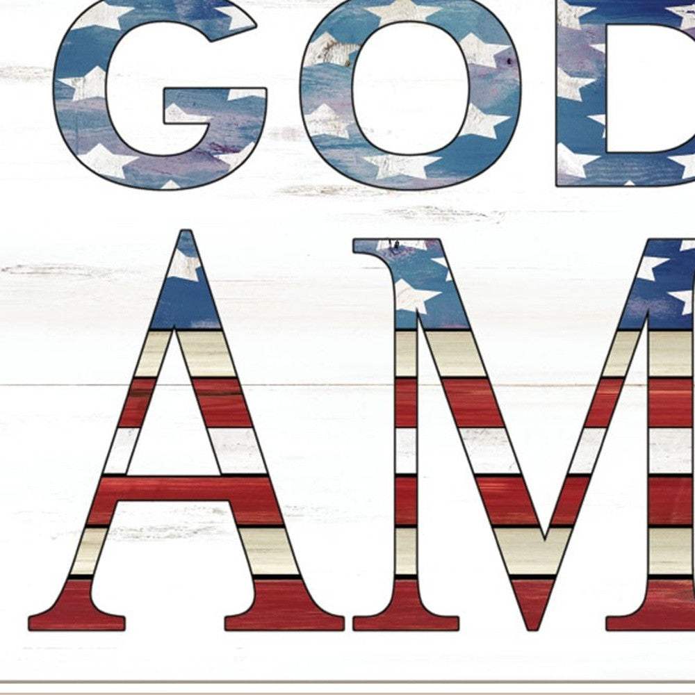 God Bless America 5 White Framed Print Wall Art - Image 4