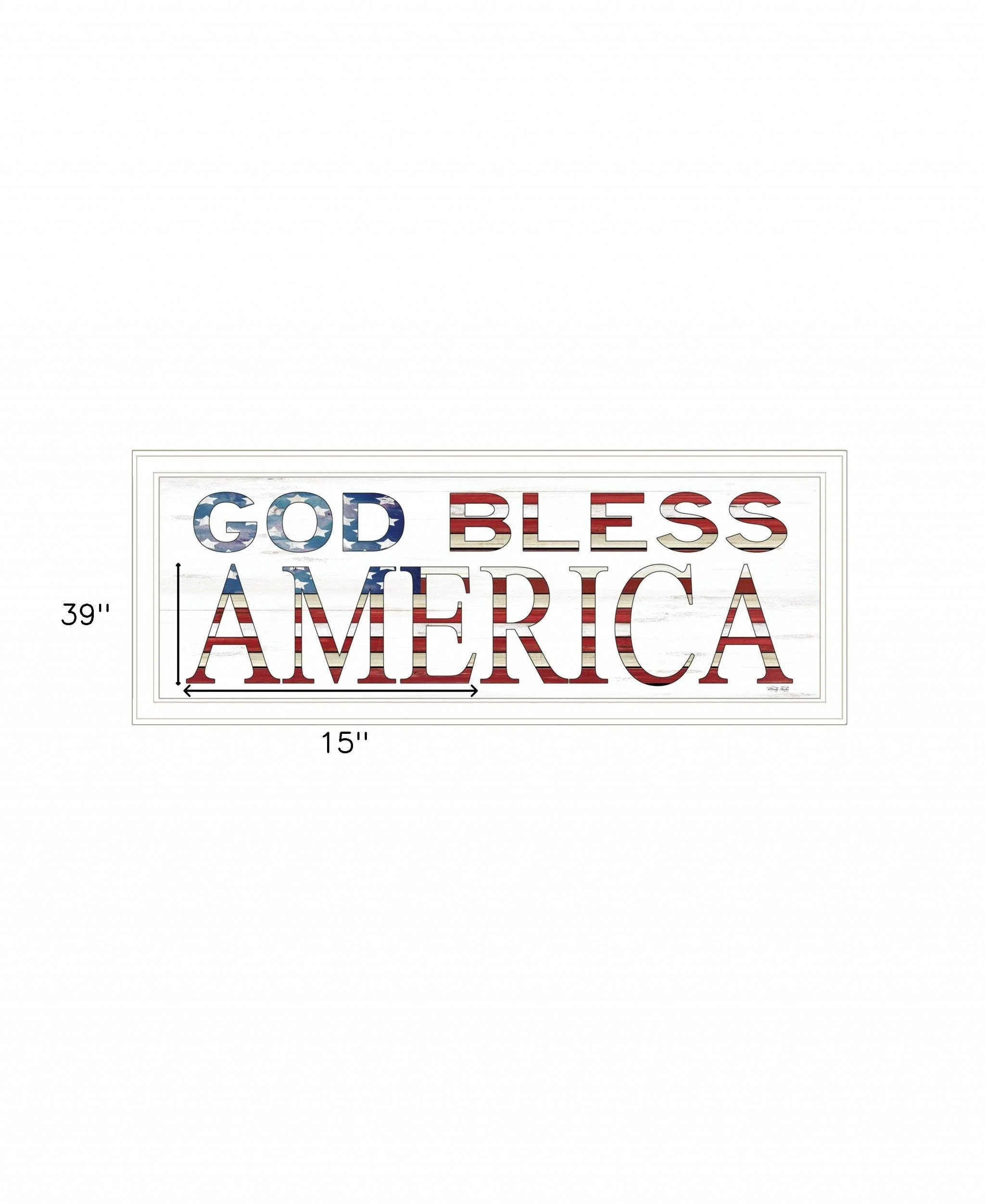 God Bless America 5 White Framed Print Wall Art - Image 5