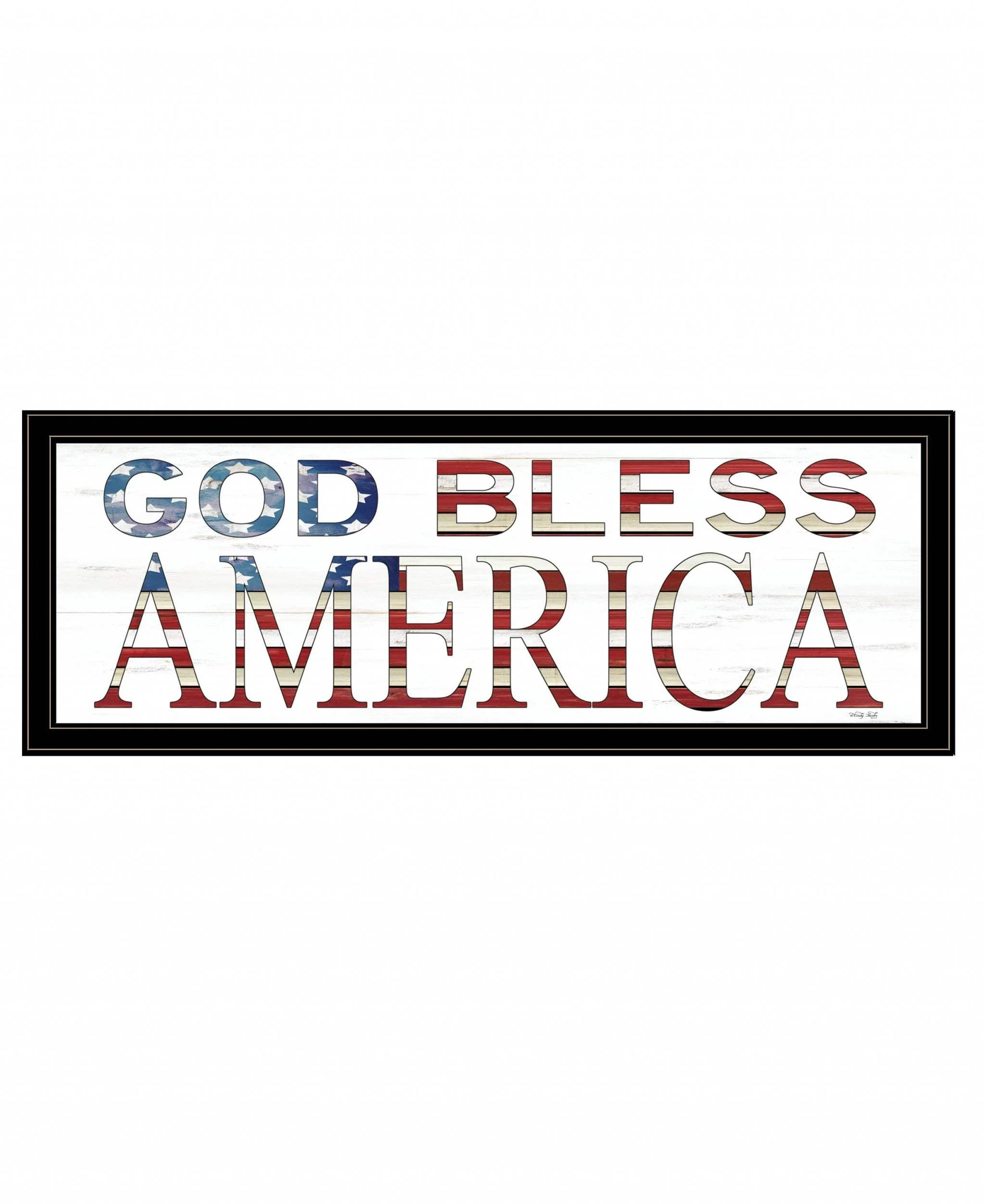 God Bless America 6 Black Framed Print Wall Art - Image 2