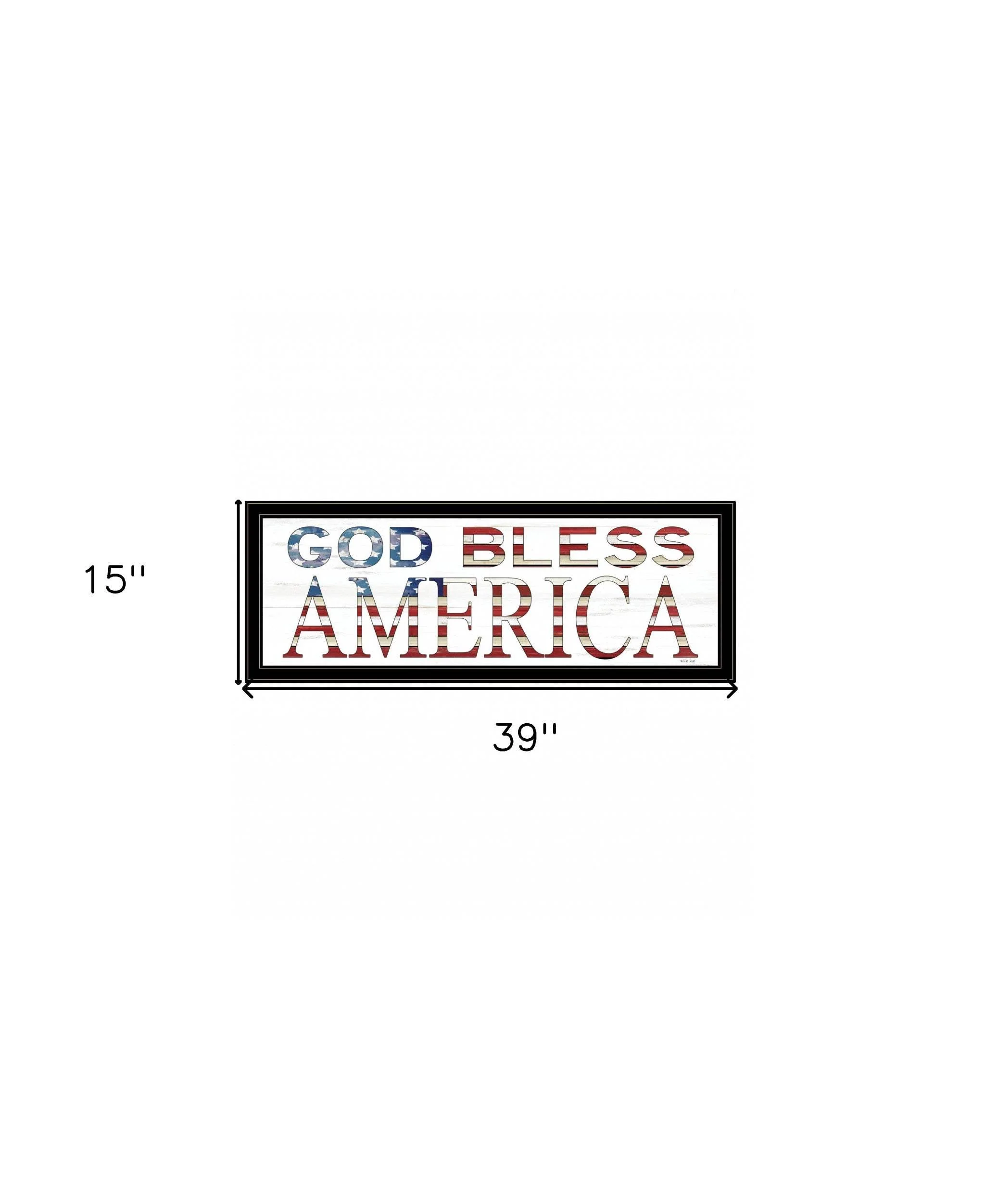 God Bless America 6 Black Framed Print Wall Art - Image 6