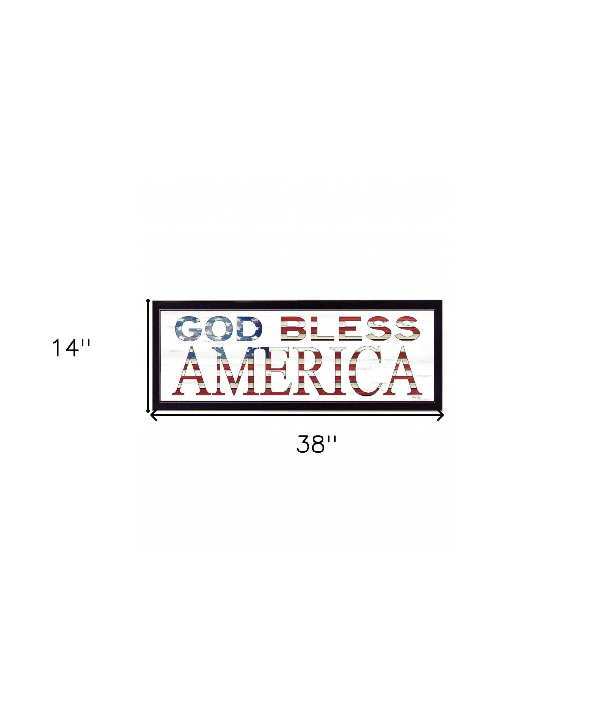 God Bless America 7 Black Framed Print Wall Art - Image 6