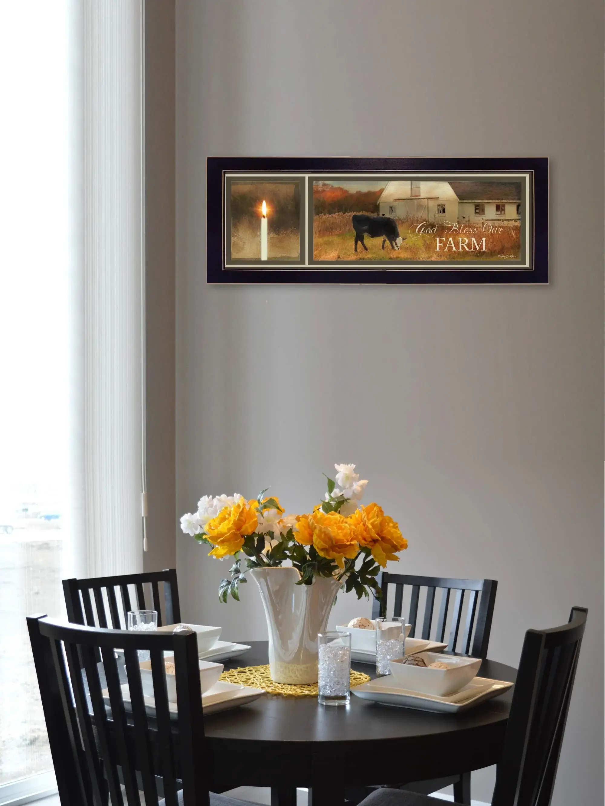 God Bless Our Farm Black Framed Print Wall Art - Image 4