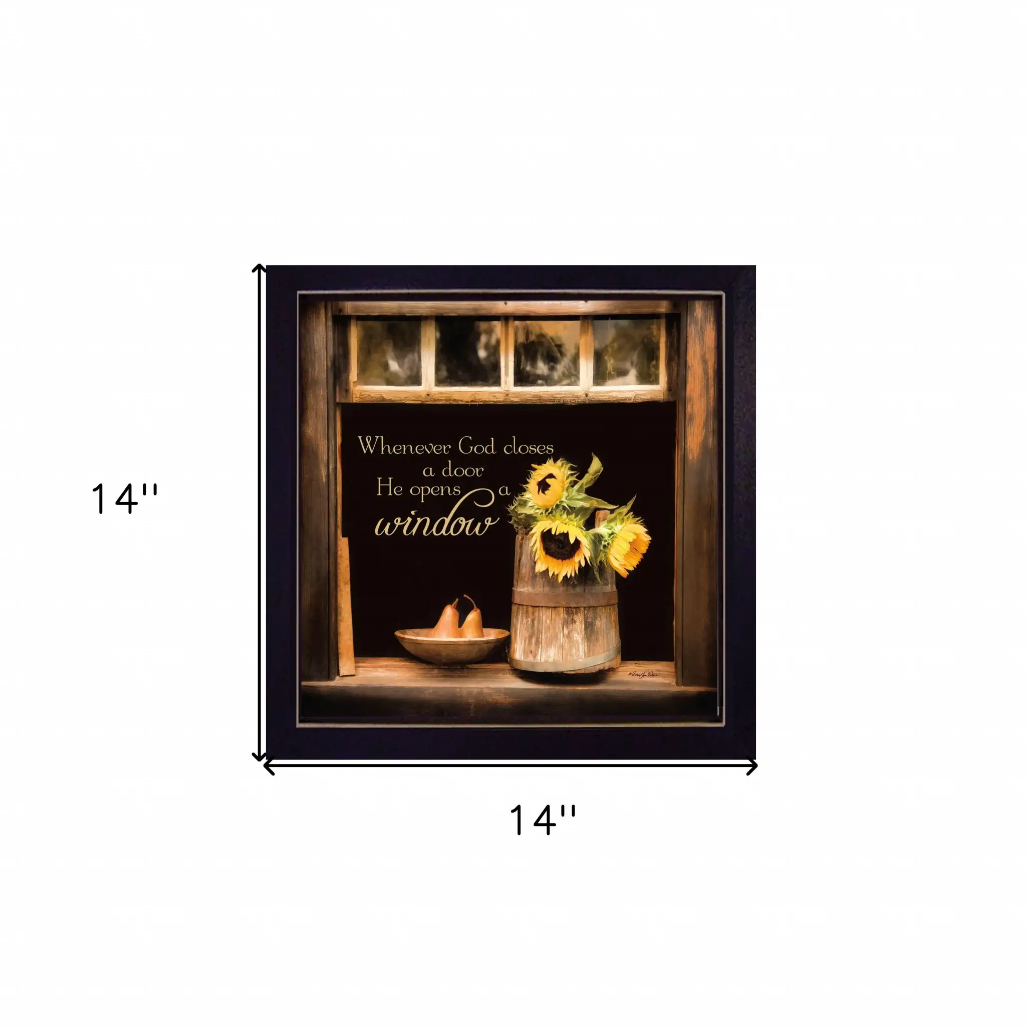 God Opens Windows Black Framed Print Wall Art - Image 5
