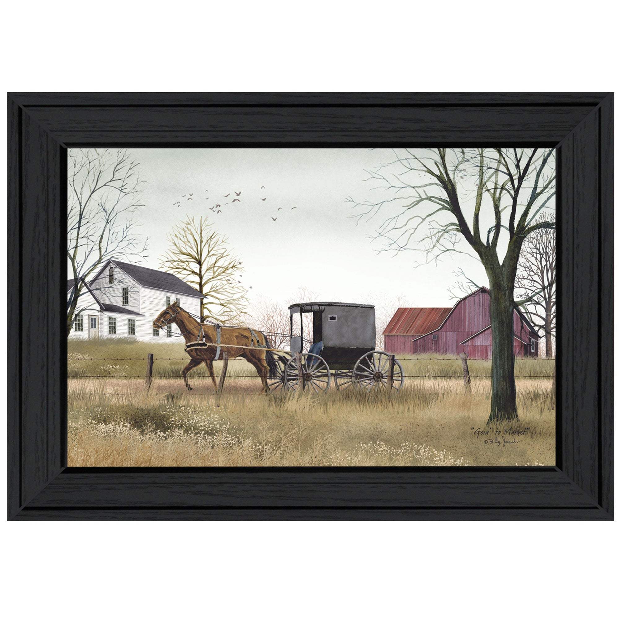 Goin to Market 2 Black Framed Print Wall Art - Image 2