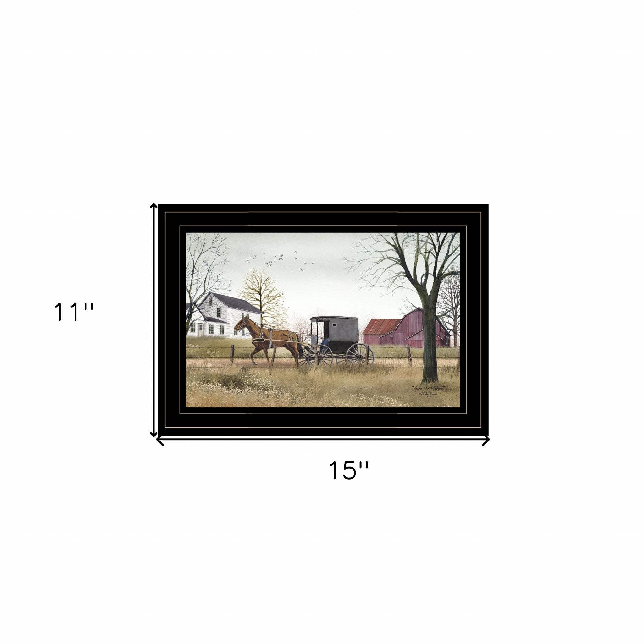 Goin to Market 3 Black Framed Print Wall Art - Image 5