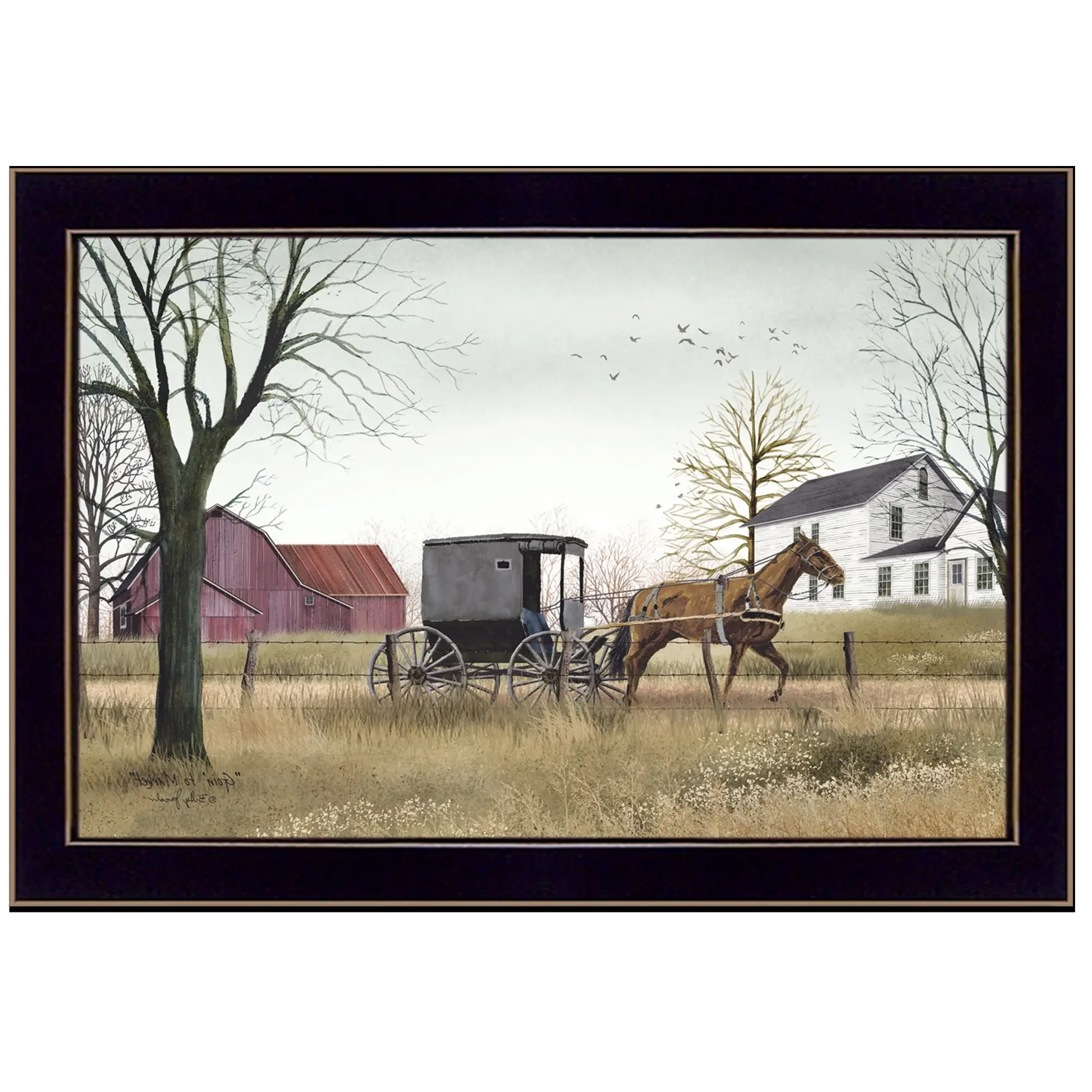 Goin to Market Black Framed Print Wall Art - Image 2