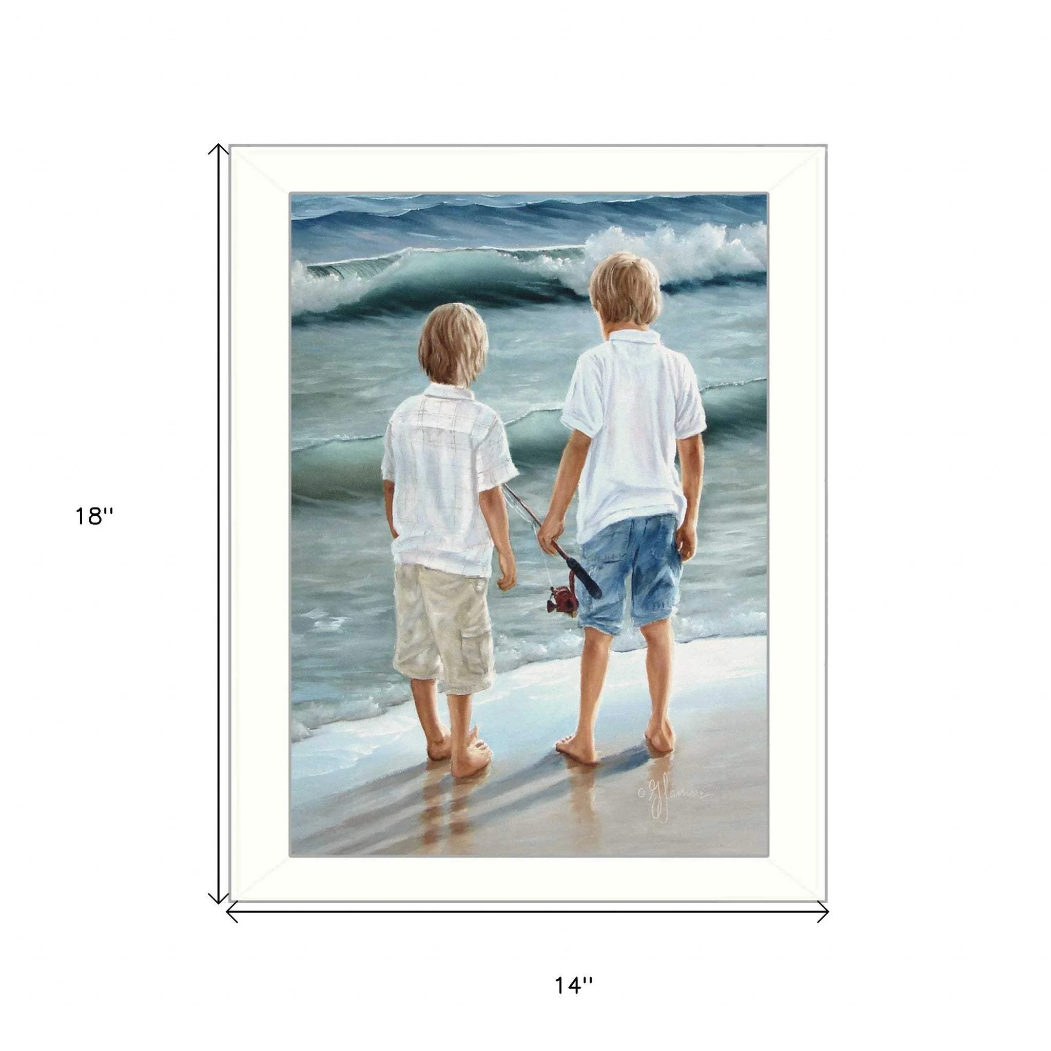 Going Fishing White Framed Print Wall Art - Image 6