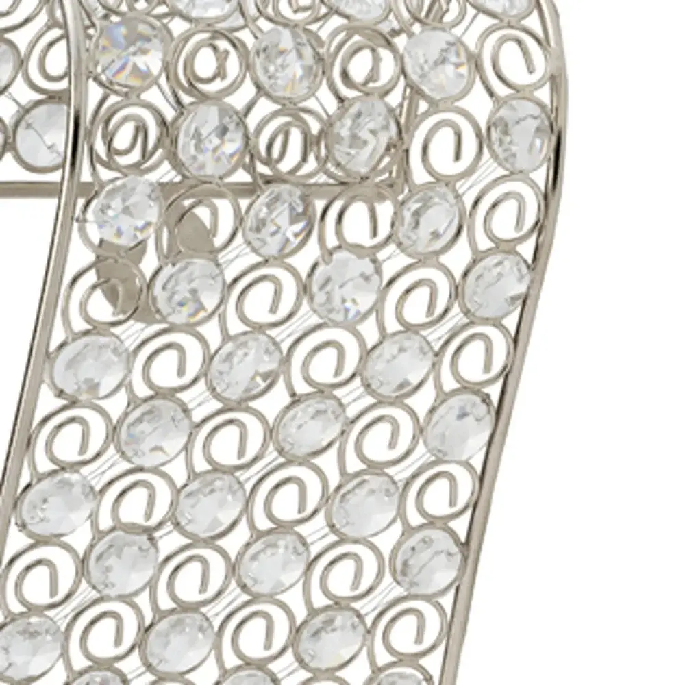 Gold And Faux Crystal Swirling Wall Sconce - Image 5