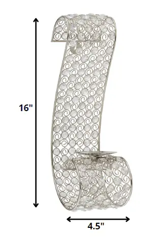 Gold And Faux Crystal Swirling Wall Sconce - Image 6