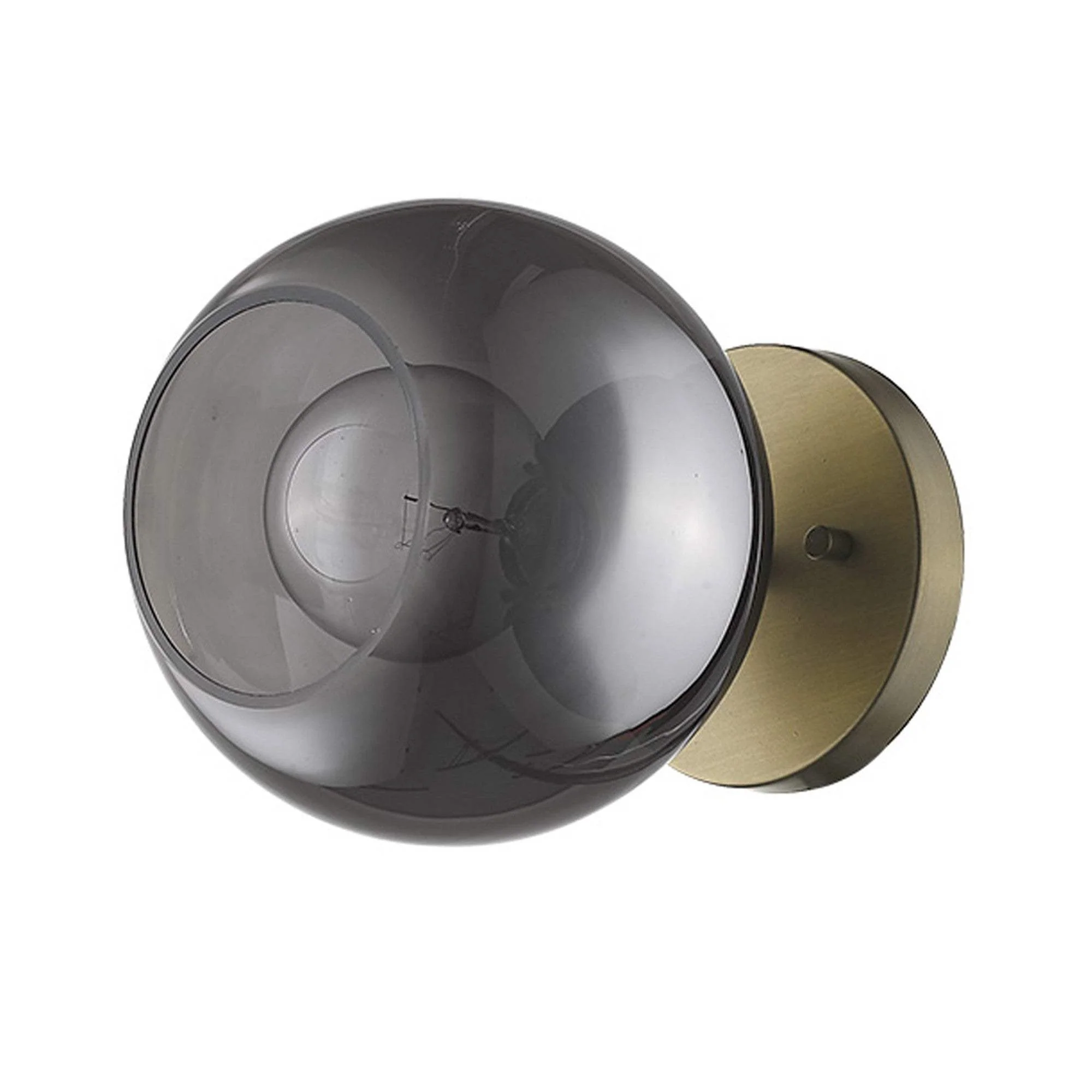 Gold and Smoked Glass Wall Light - Image 2