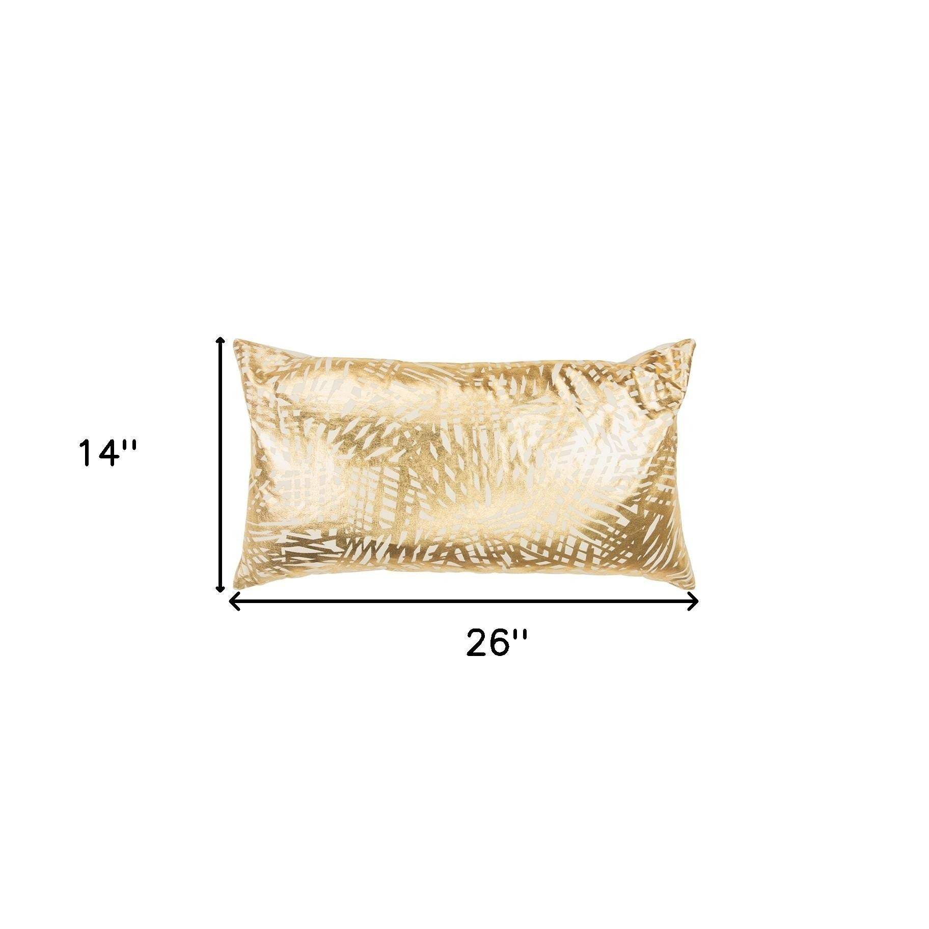 Gold Foil Etched Pattern Lumbar Pillow - Image 5