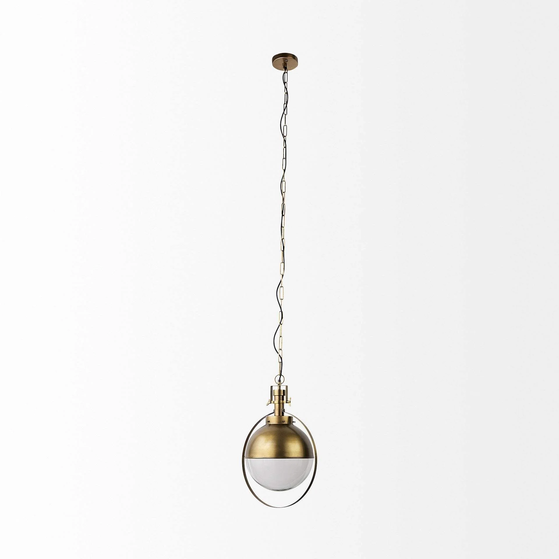 Gold Metal Sphere Pendant Hanging Light - Image 3