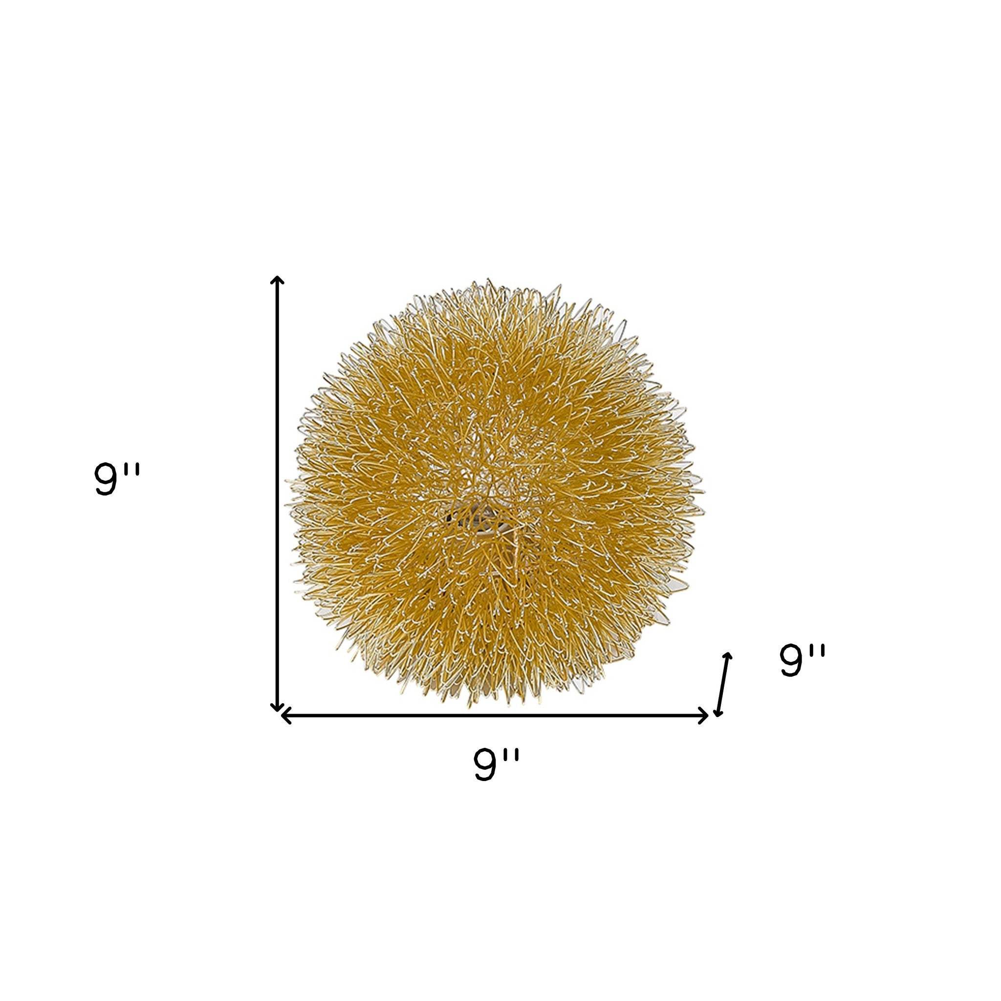 Gold Metal Sunburst Accent Wall Lamp - Image 4