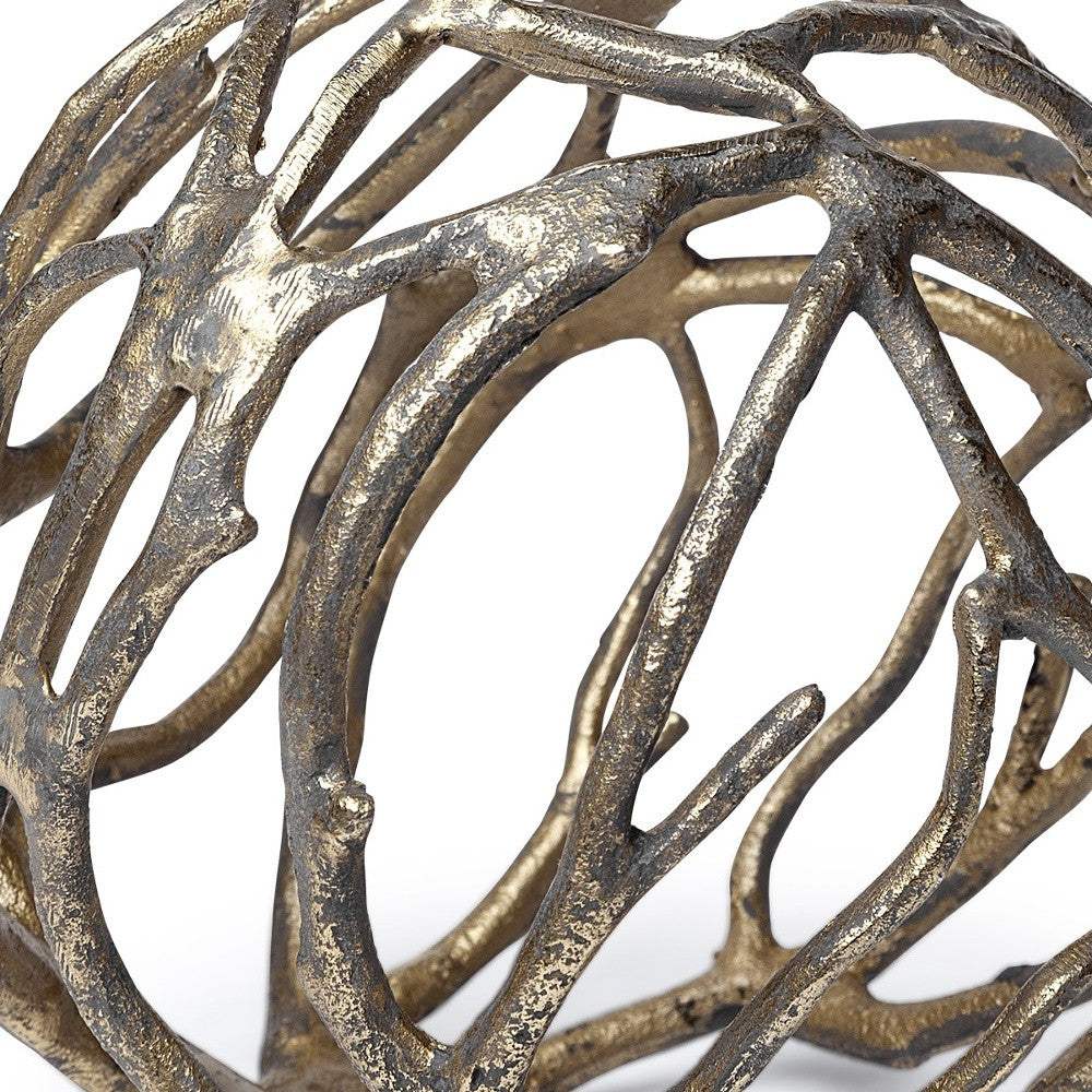Gold Metal Tree Branch Sculpture - Image 5