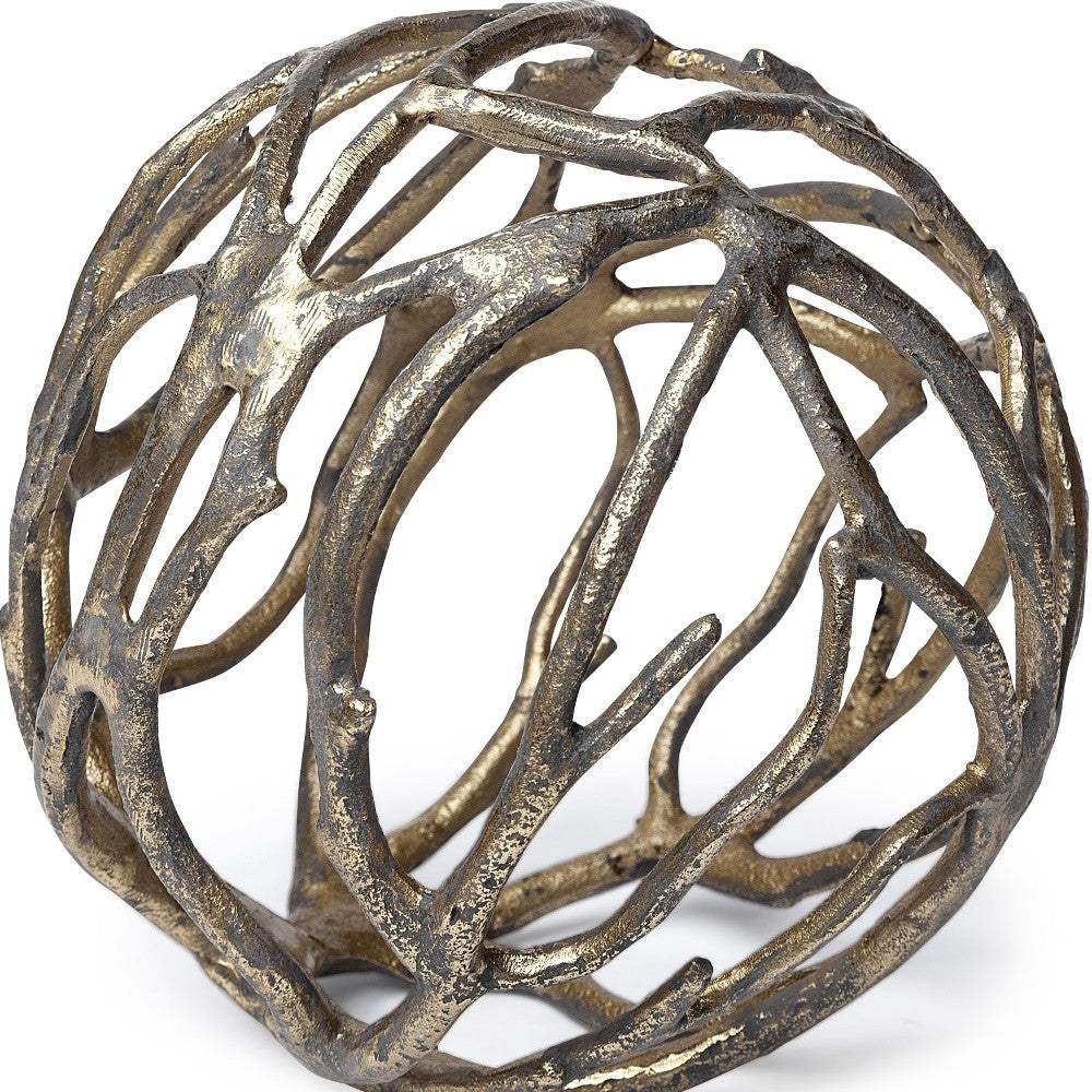 Gold Metal Tree Branch Sculpture - Image 6