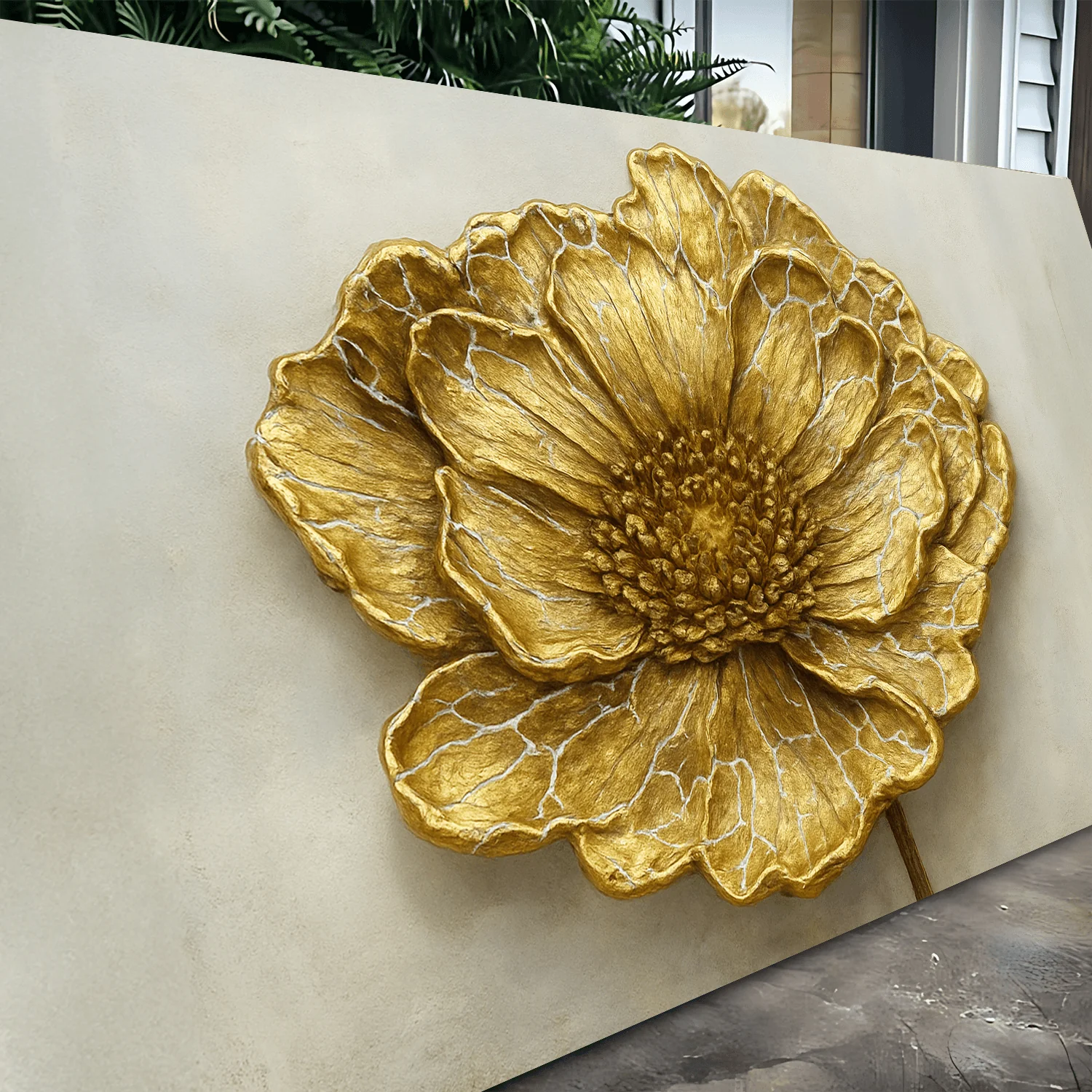 Golden Dandelion Minimalist Abstract Wall Art VI - Image 5