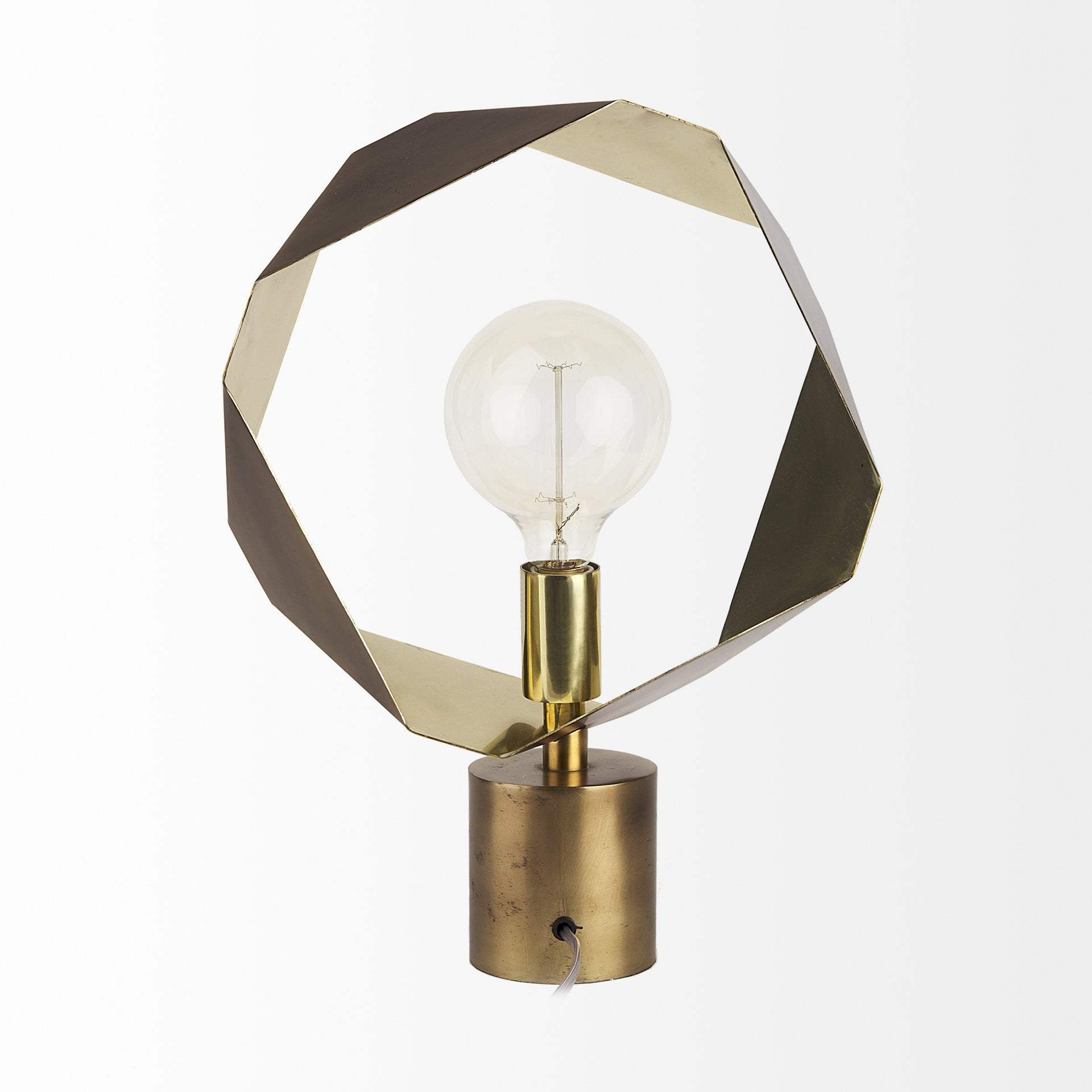 Golden Geometric Halo Table Or Desk Lamp - Image 4